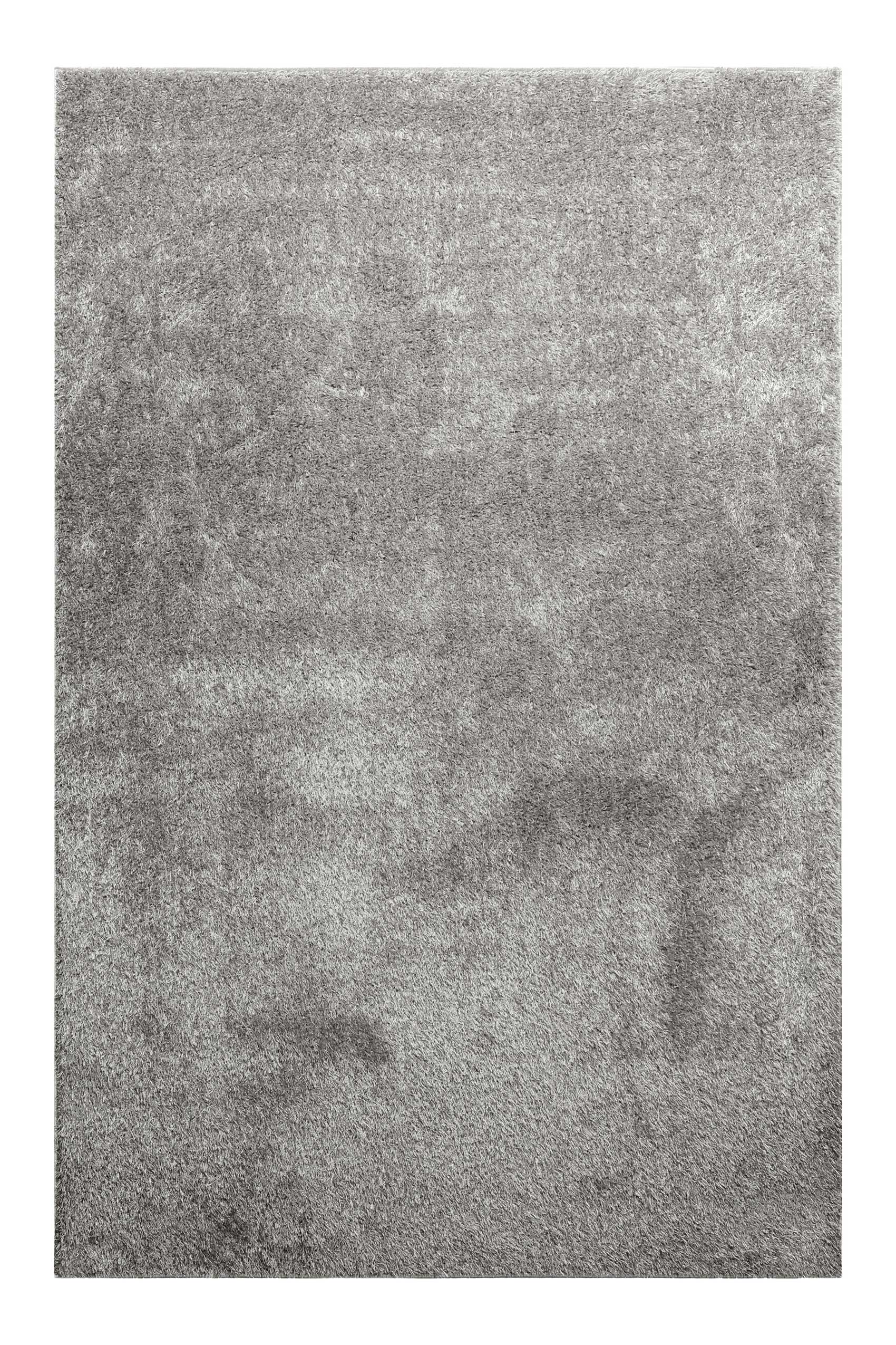 Teppich Hellgrau Hochflor 
