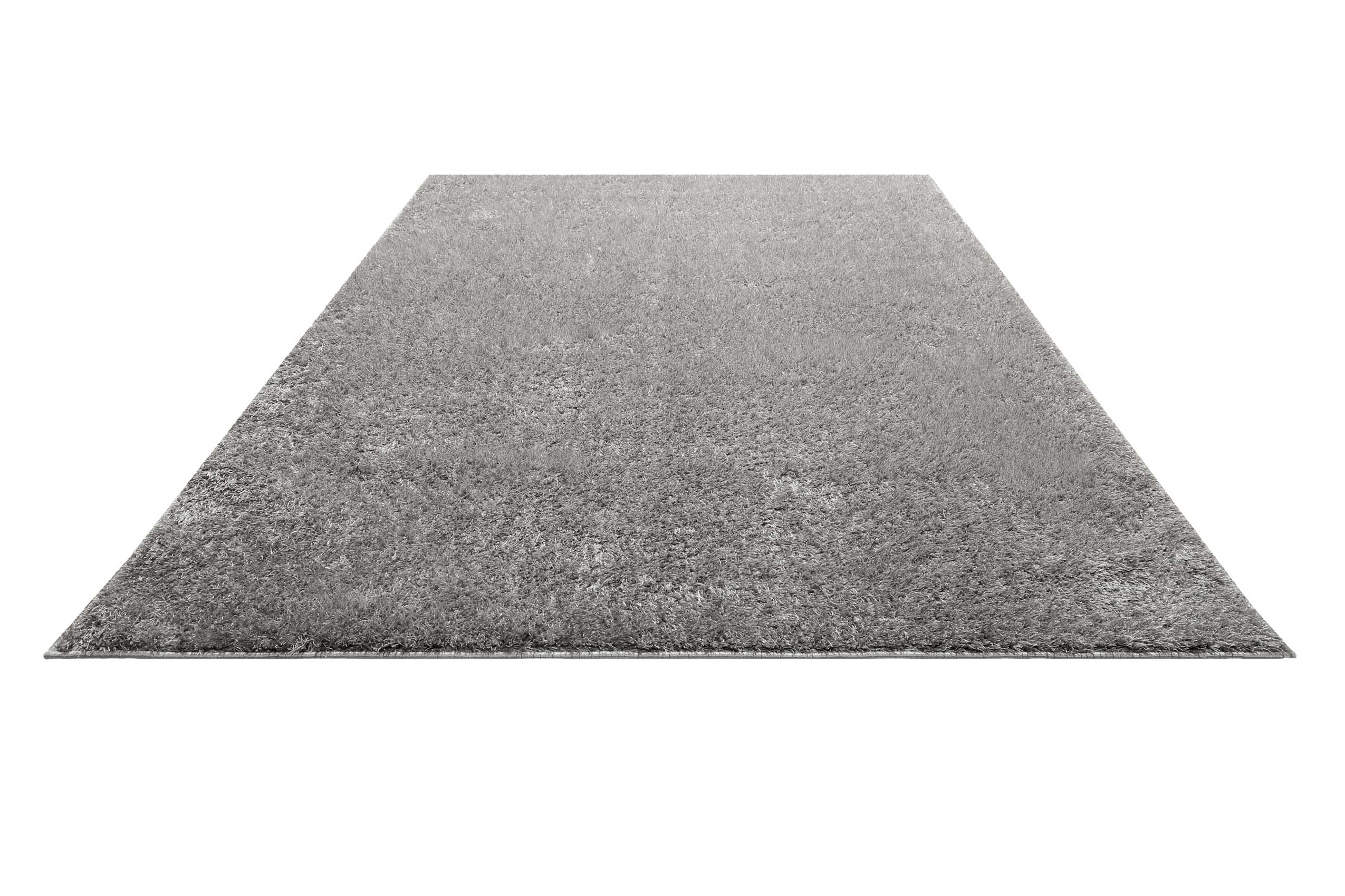 Teppich Hellgrau Hochflor 