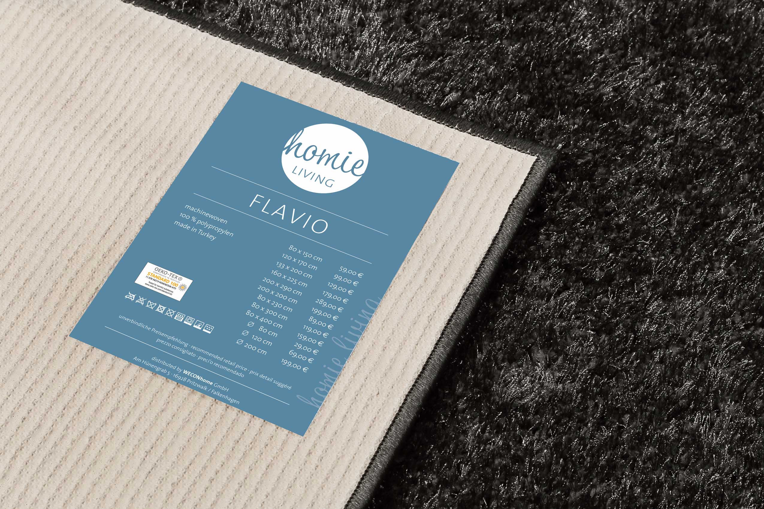 Teppich Anthrazit Hochflor 