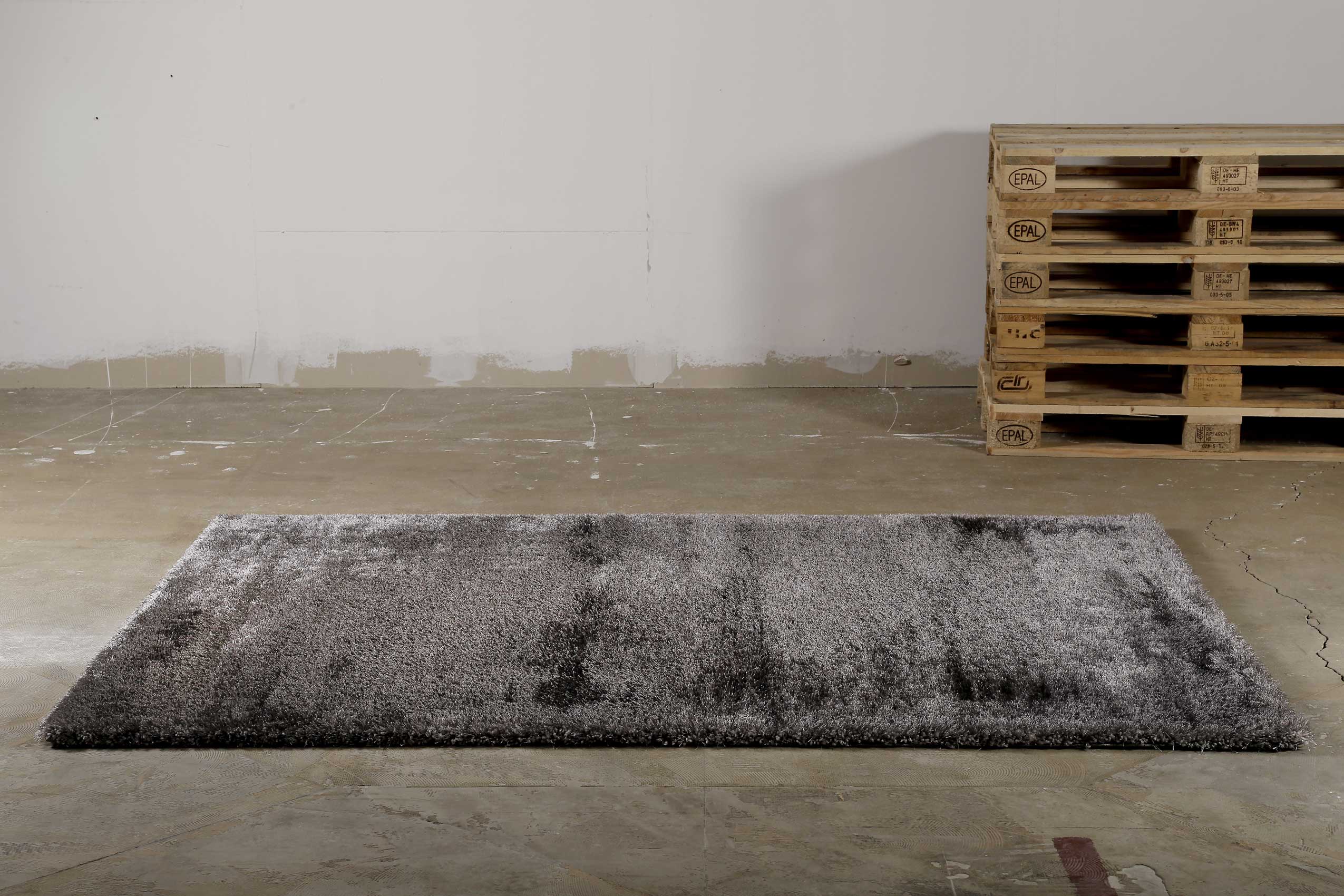 Teppich Silber Grau Hochflor » Florenz « Homie Living - Ansicht 2
