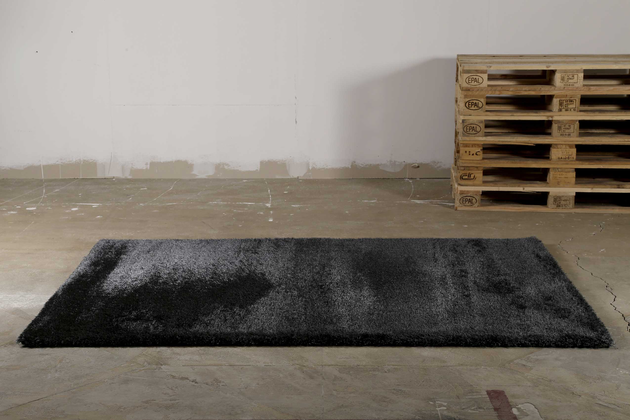 Teppich Anthrazit Hochflor » Florenz « Homie Living - Ansicht 2