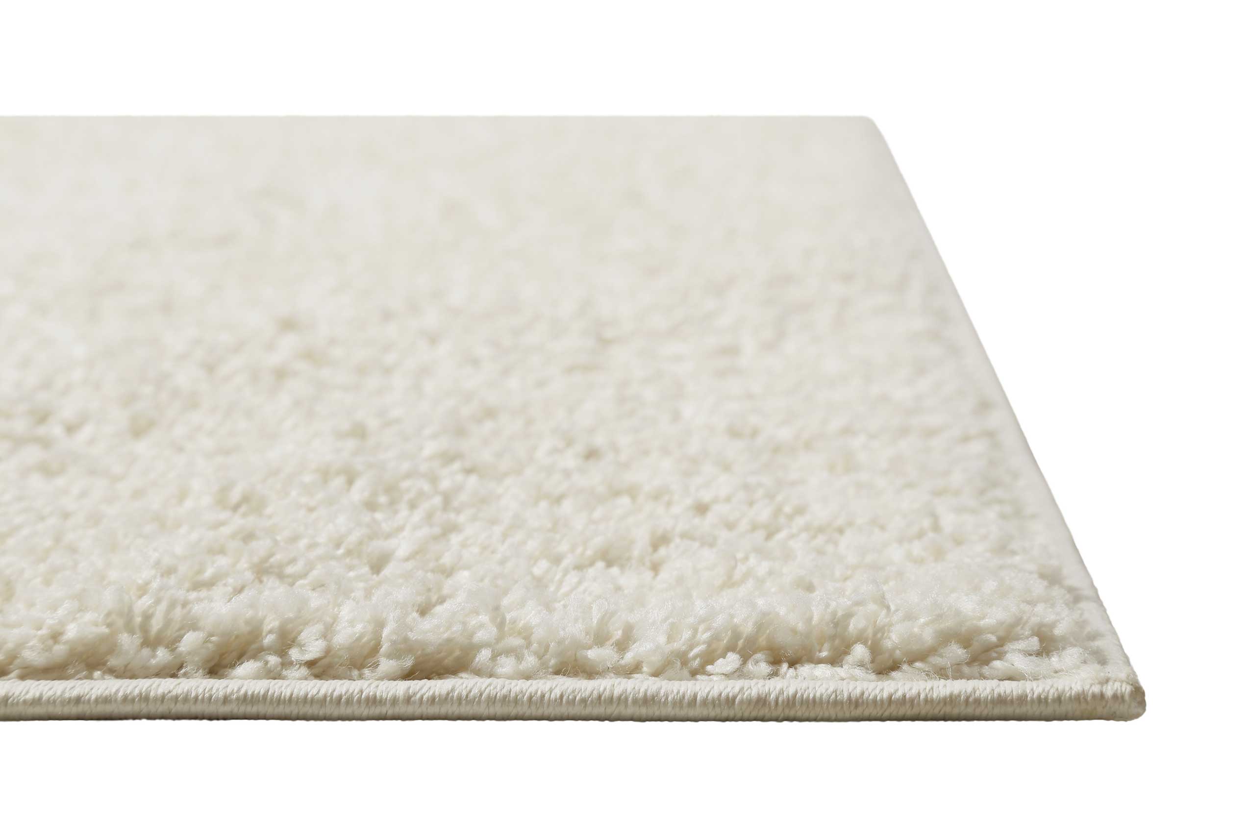 Teppich Creme Weiß Hochflor 