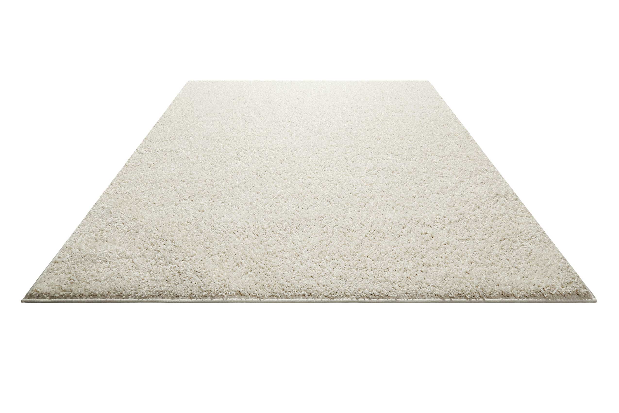 Teppich Creme Weiß Hochflor 
