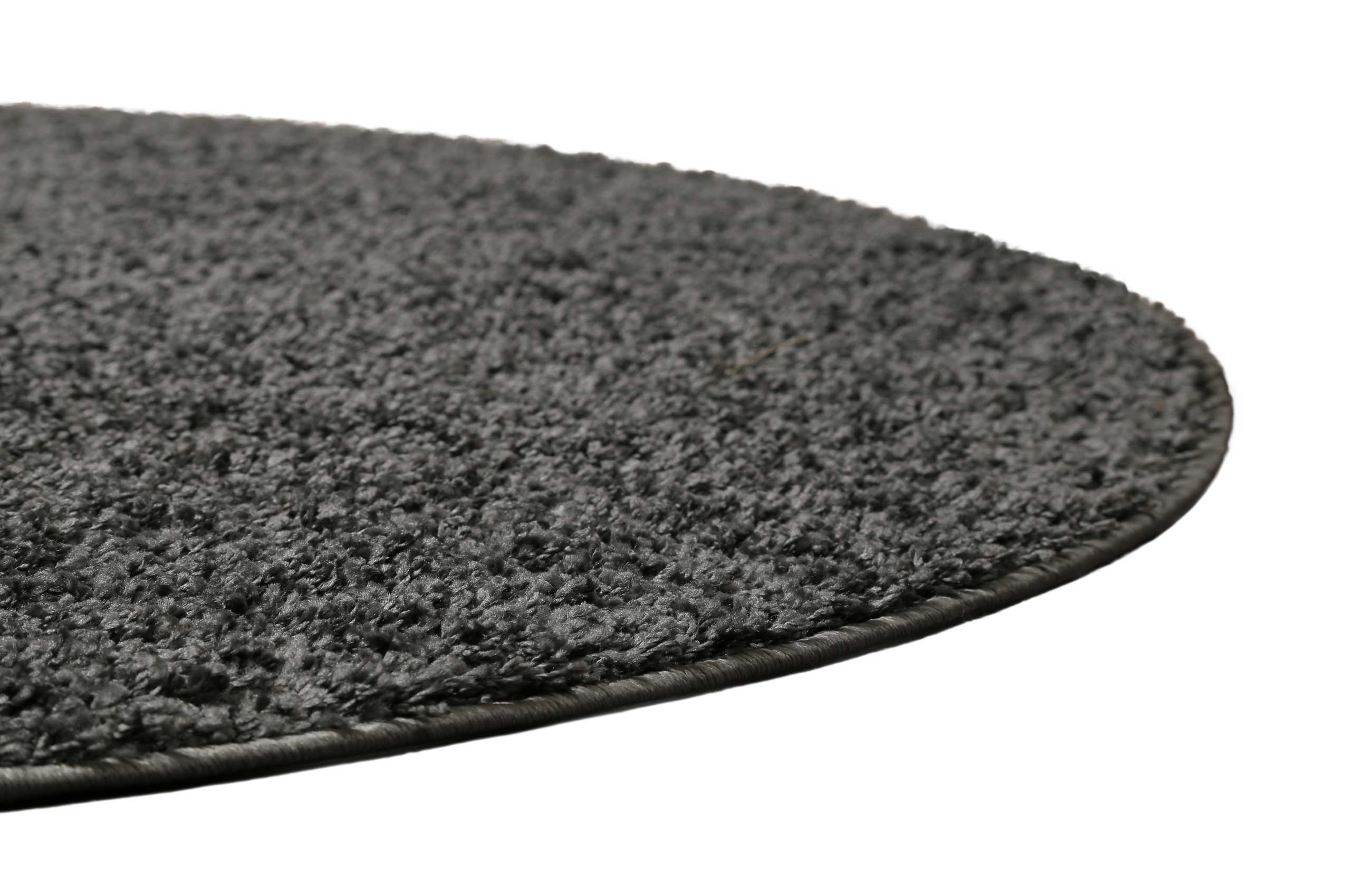 Teppich Rund Anthrazit Hochflor 