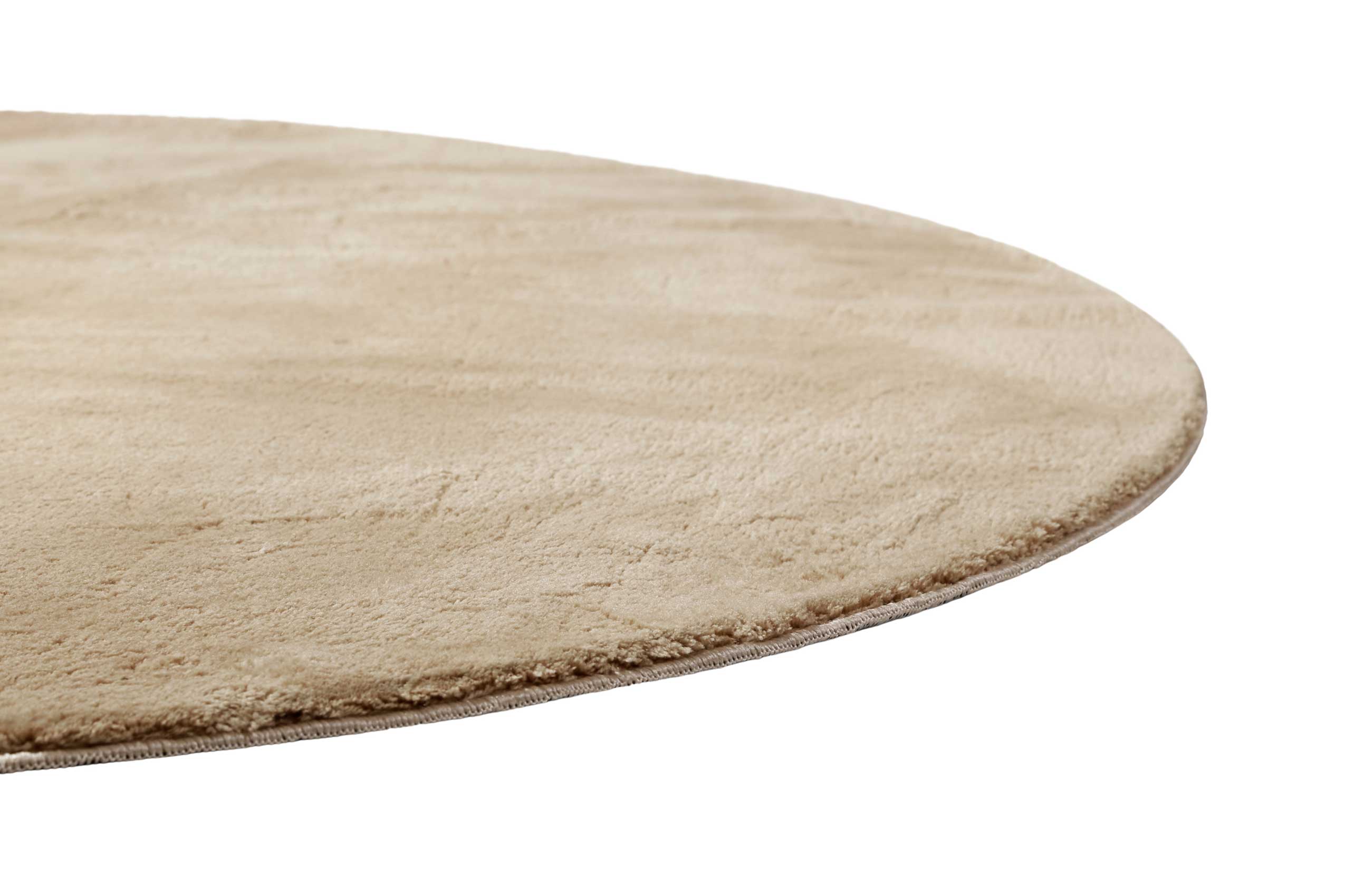 Teppich Rund Sand Beige soft & weich » Lago « Homie Living - Ansicht 3