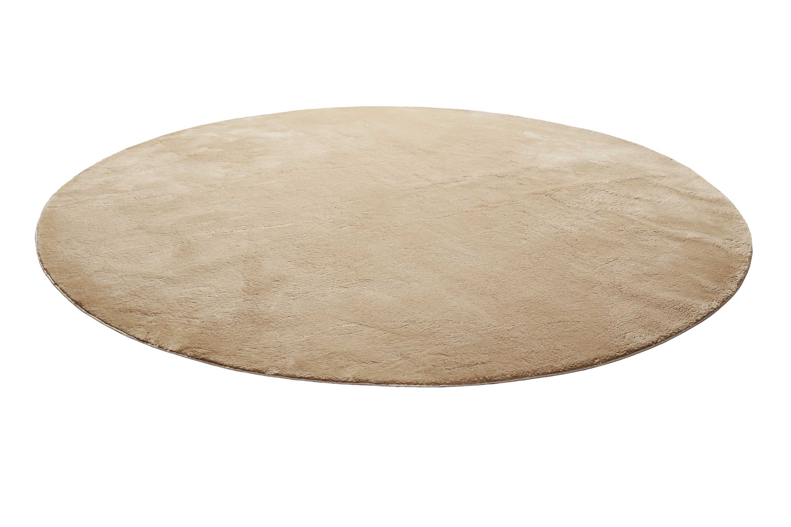 Teppich Rund Sand Beige soft & weich » Lago « Homie Living - Ansicht 2