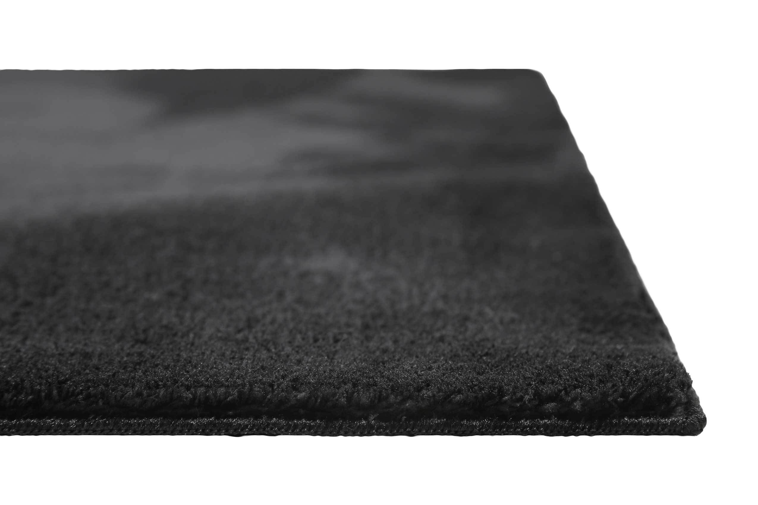 Kurzflor-Teppich Schwarz soft & weich 