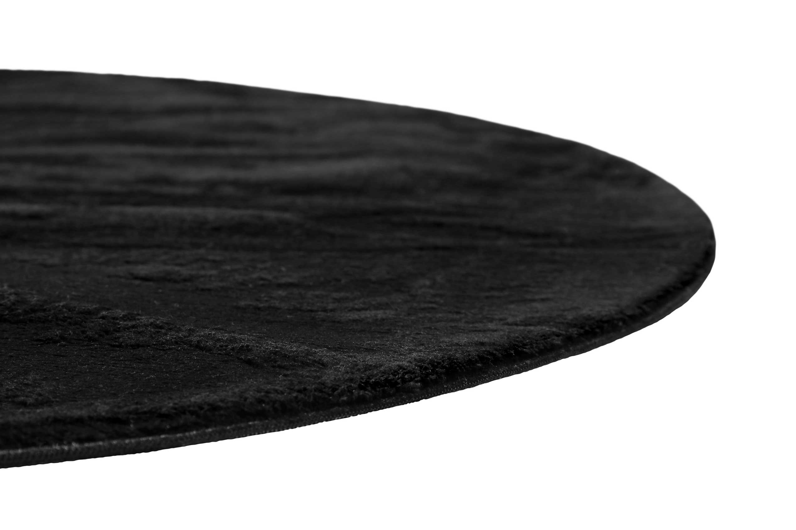 Teppich Rund Schwarz soft & weich 