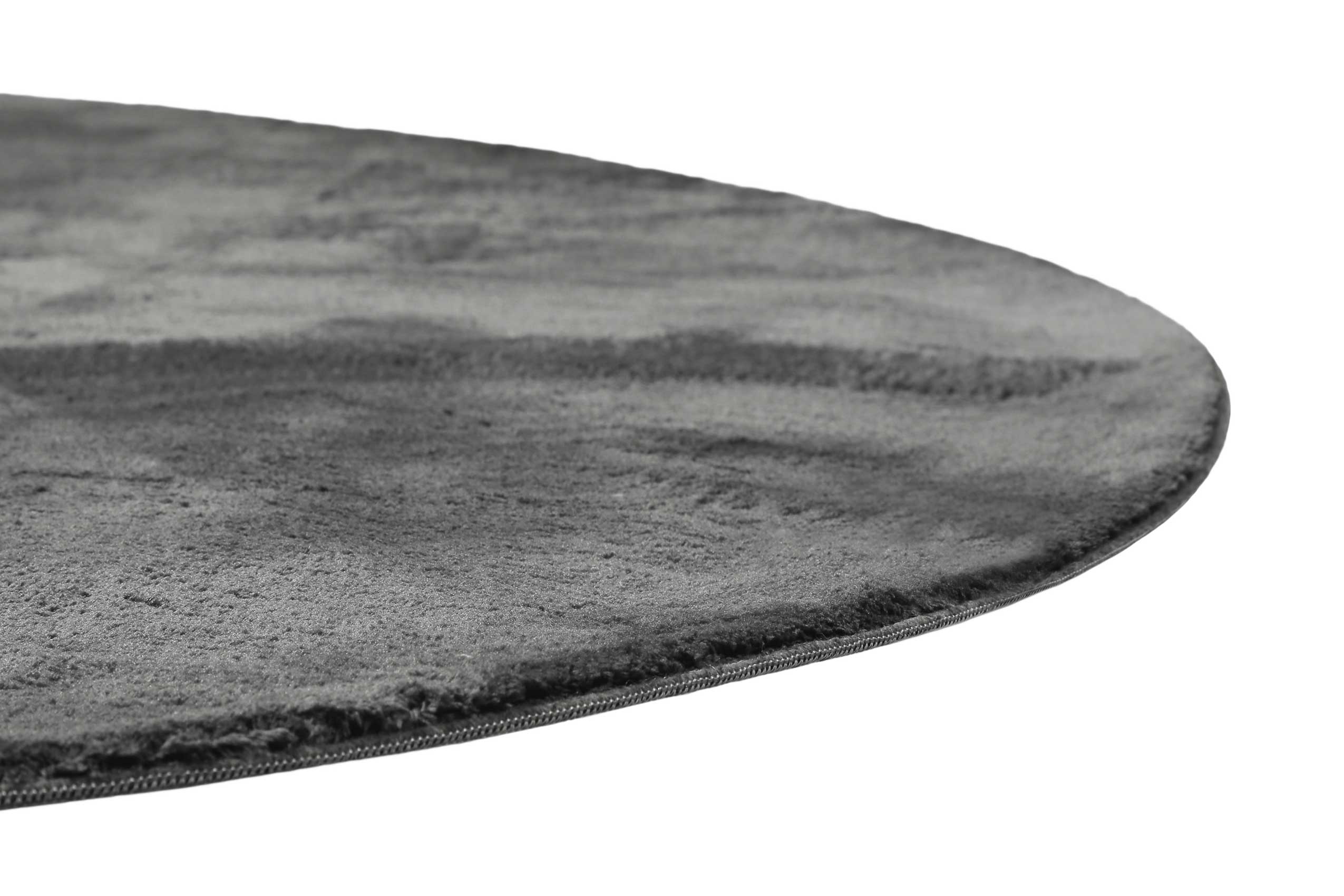 Teppich Rund Anthrazit soft & weich 