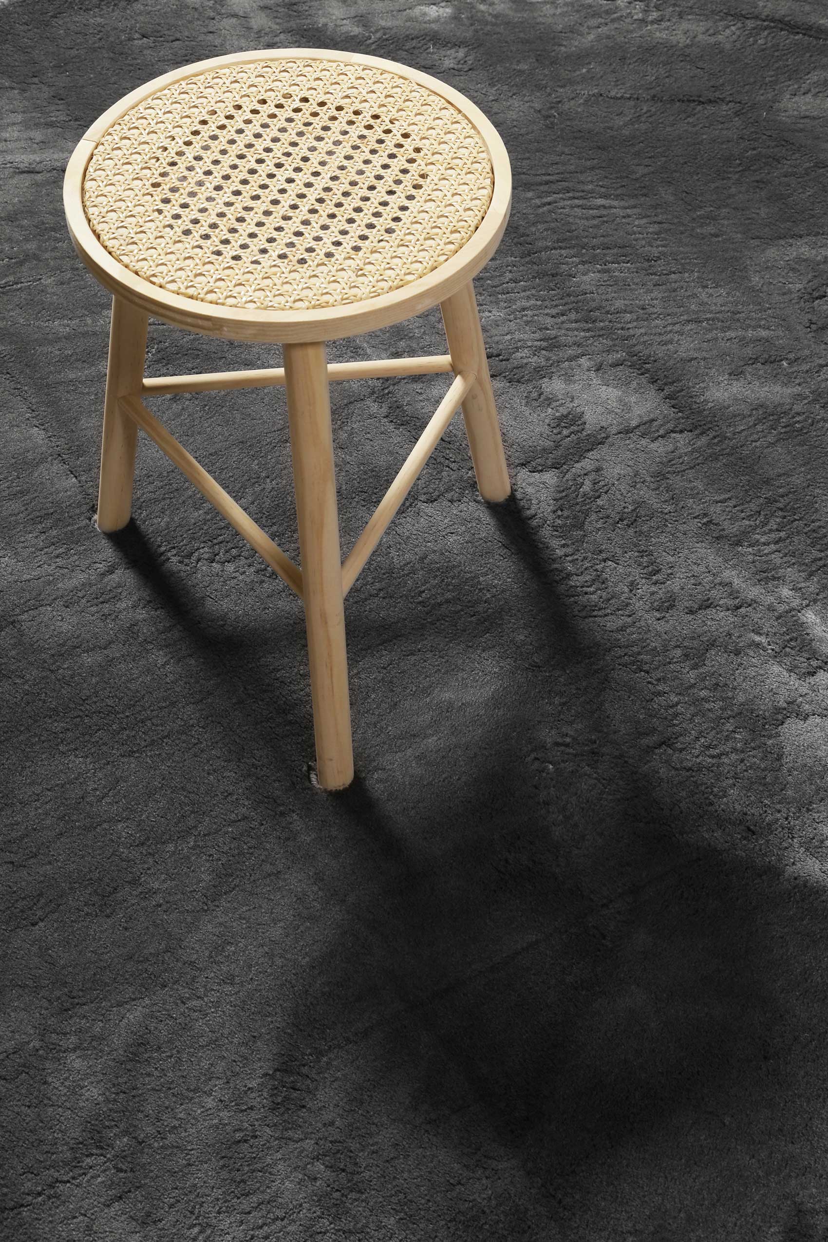 Teppich Rund Anthrazit soft & weich 