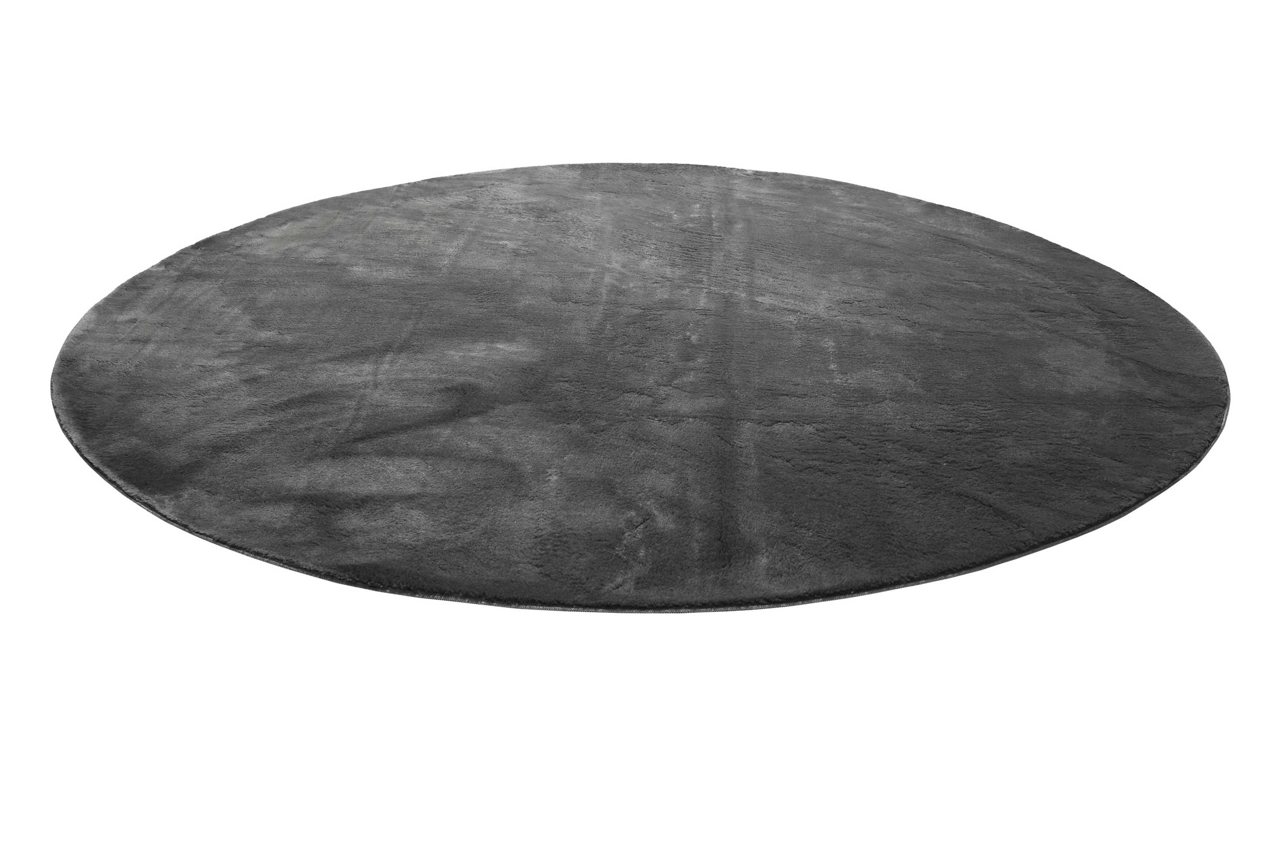 Teppich Rund Anthrazit soft & weich 