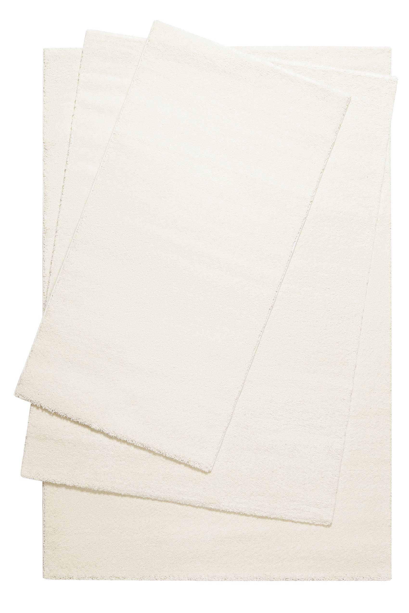 Teppich Creme Weiß Kurzflor 