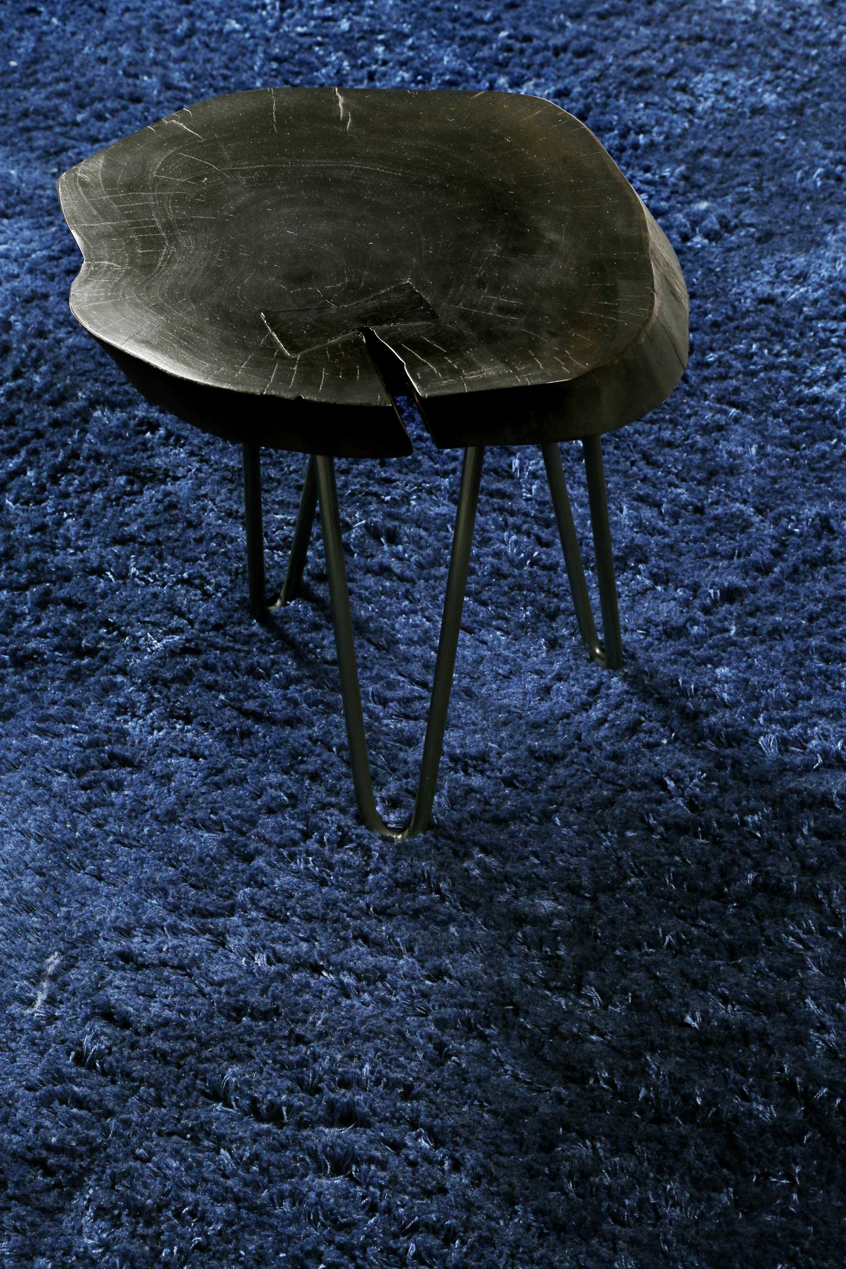 Teppich Blau Hochflor B-Ware 