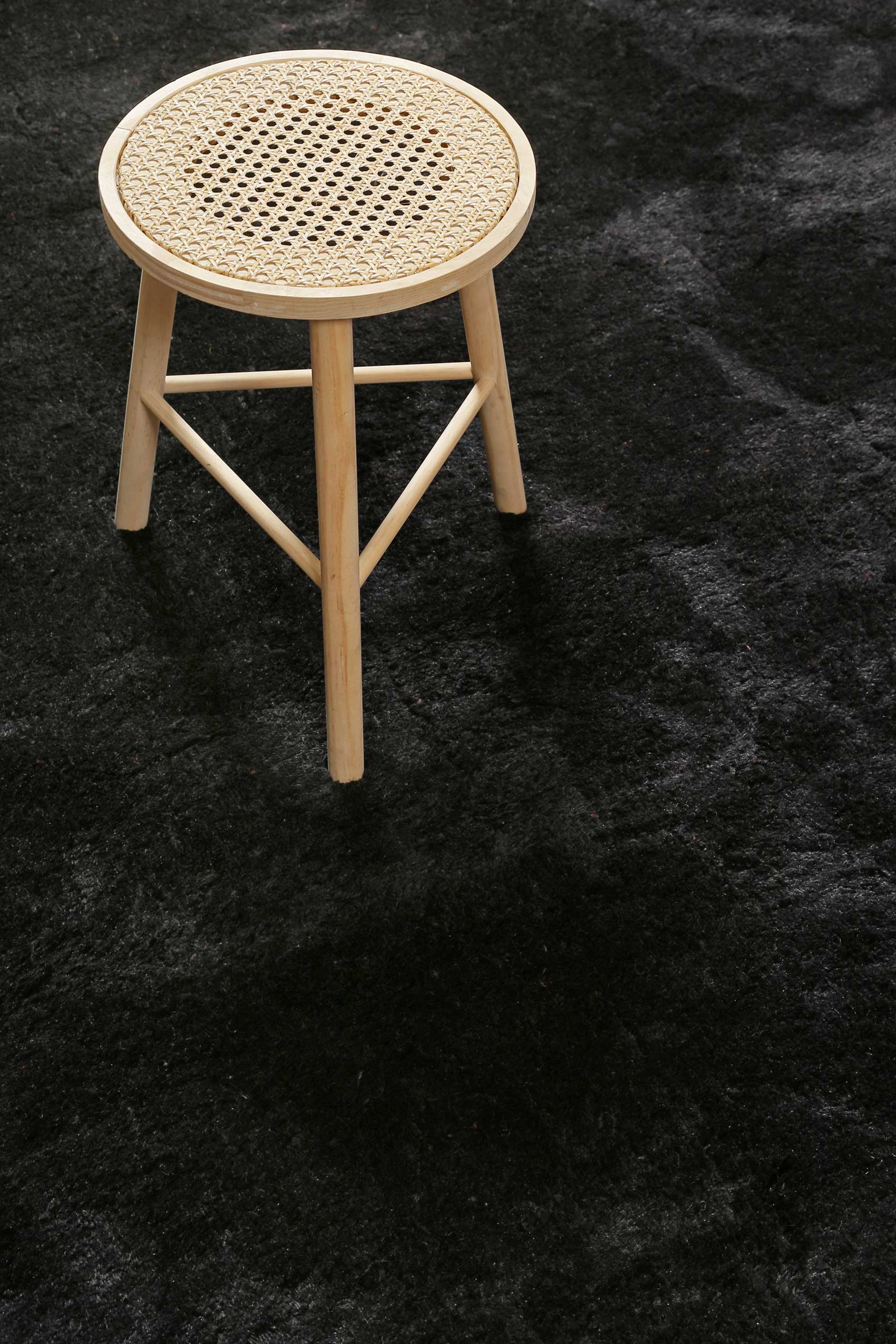 Teppich Schwarz Hochflor B-Ware 