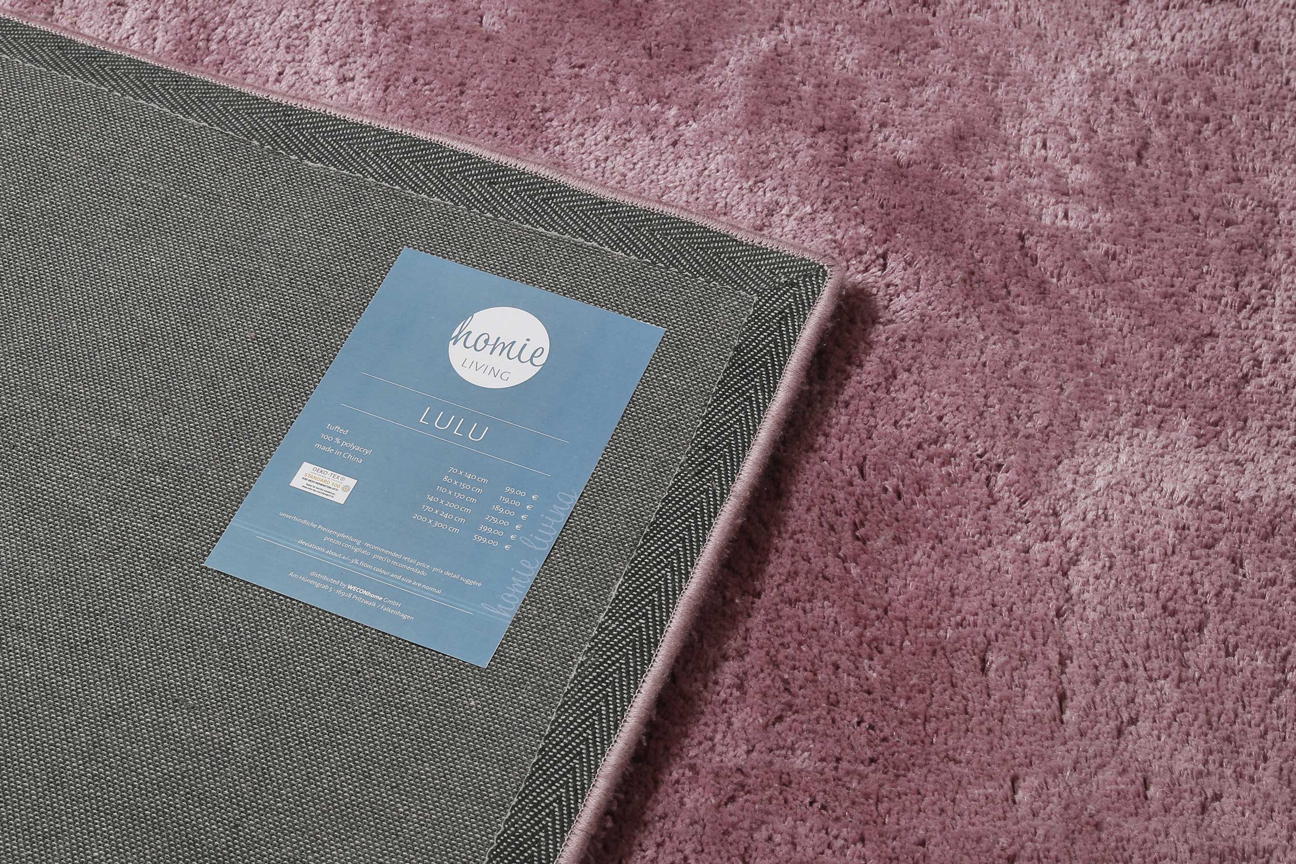 Teppich Flieder Violett Hochflor B-Ware » Lulu « Homie Living - Ansicht 5