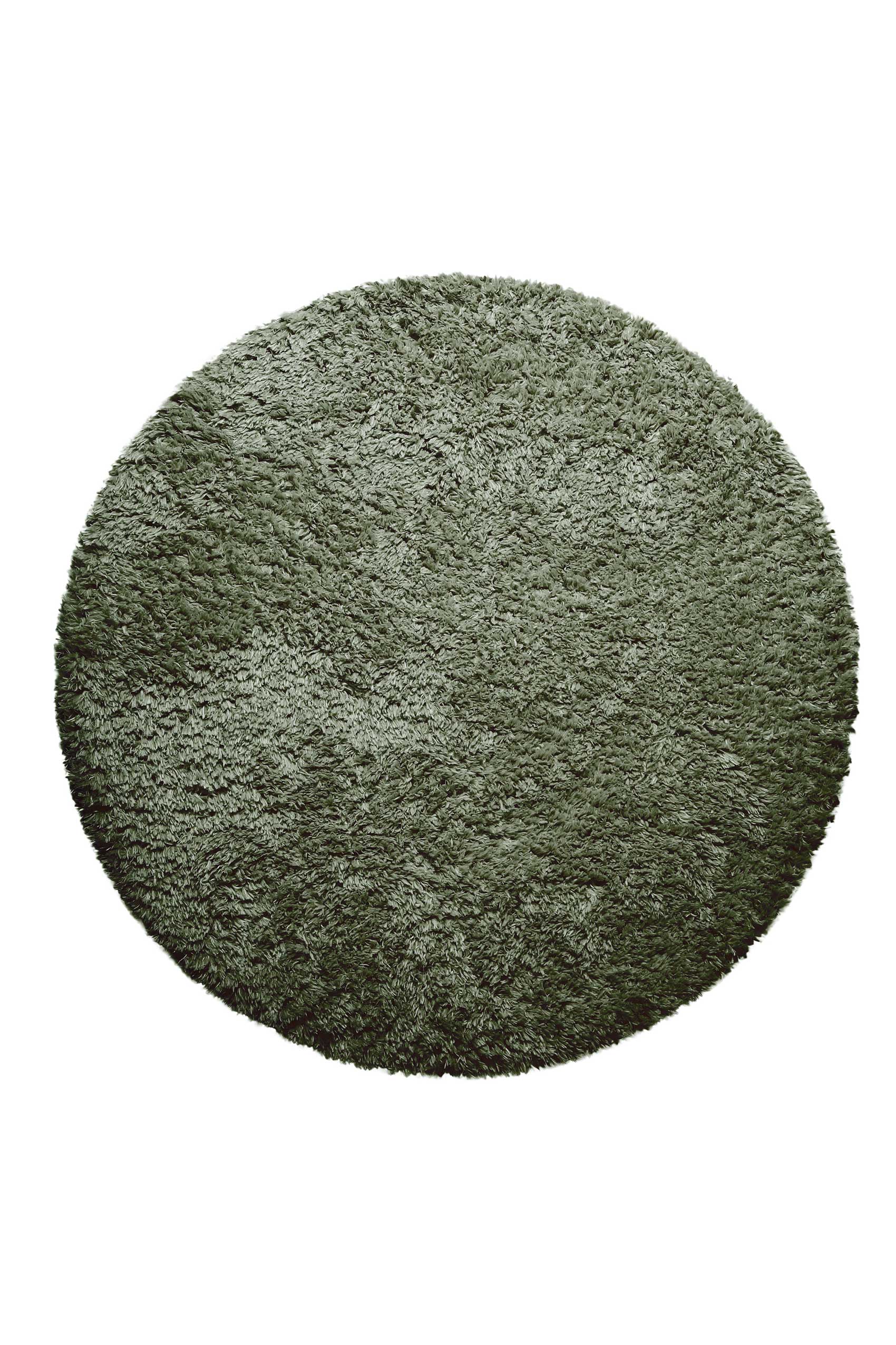 Nachhaltiger Teppich Rund Grün soft & weich » Matteo « Homie Living - Ansicht 1