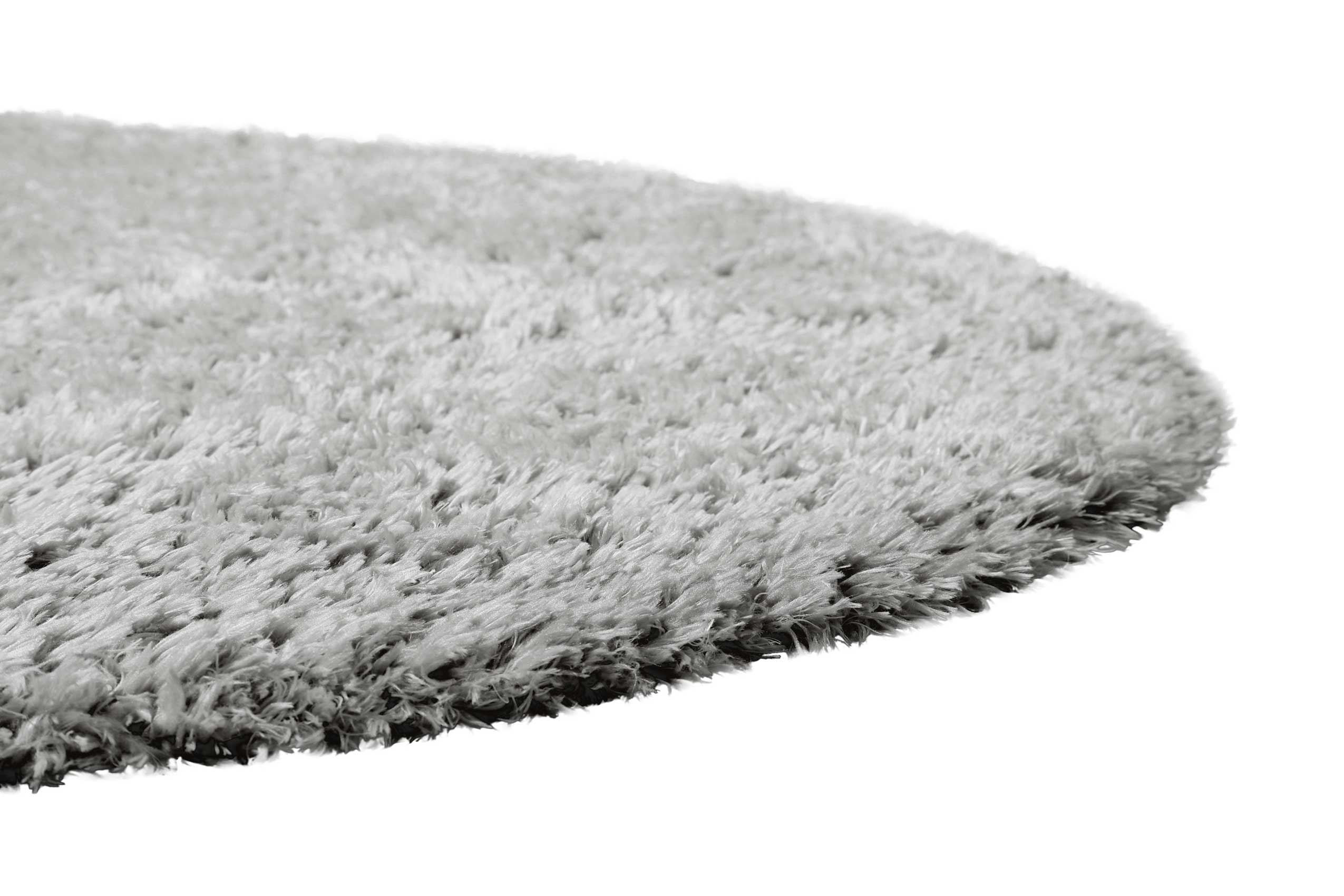 Nachhaltiger Teppich Rund Grau Silber soft & weich » Matteo « Homie Living - Ansicht 3