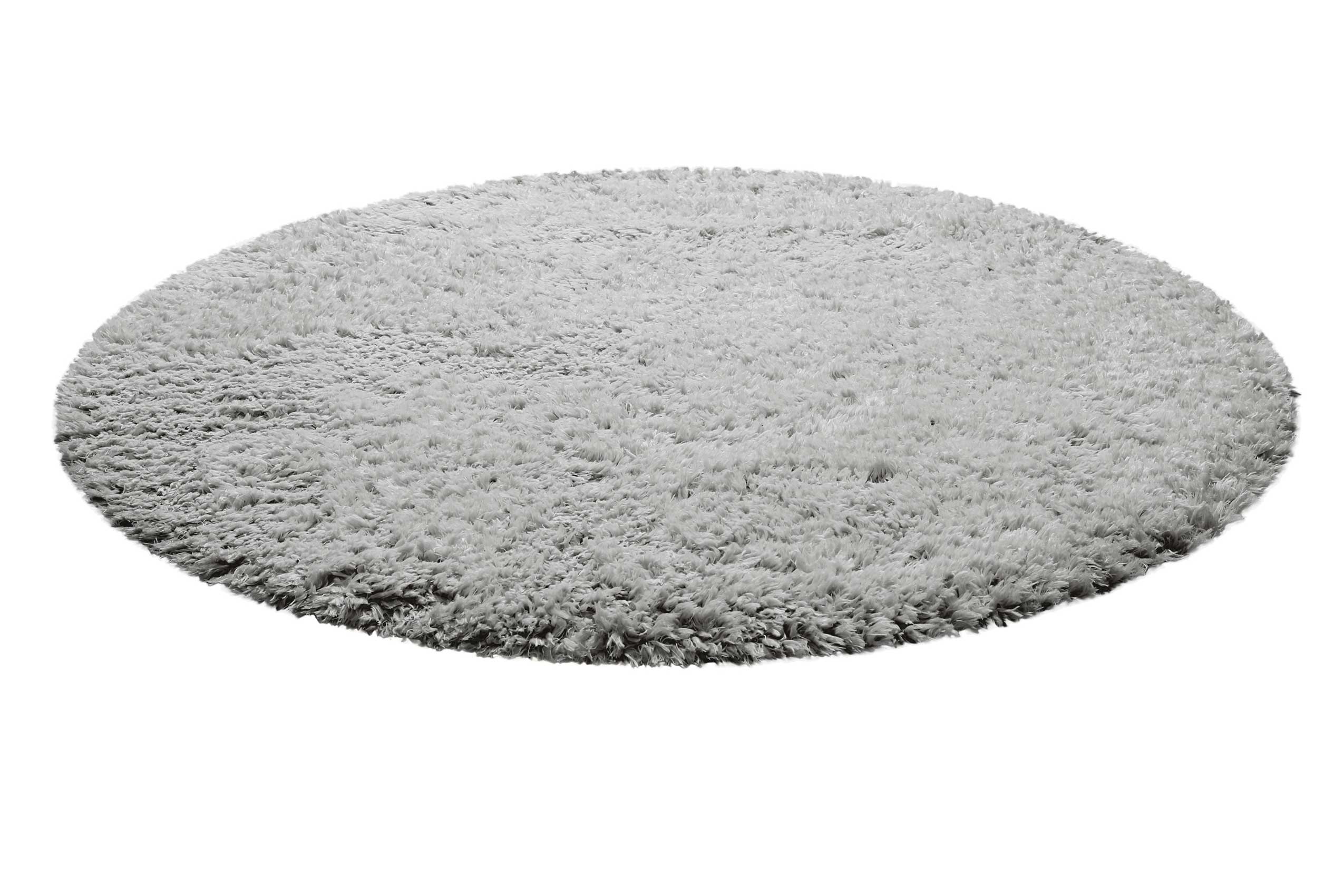Nachhaltiger Teppich Rund Grau Silber soft & weich » Matteo « Homie Living - Ansicht 2