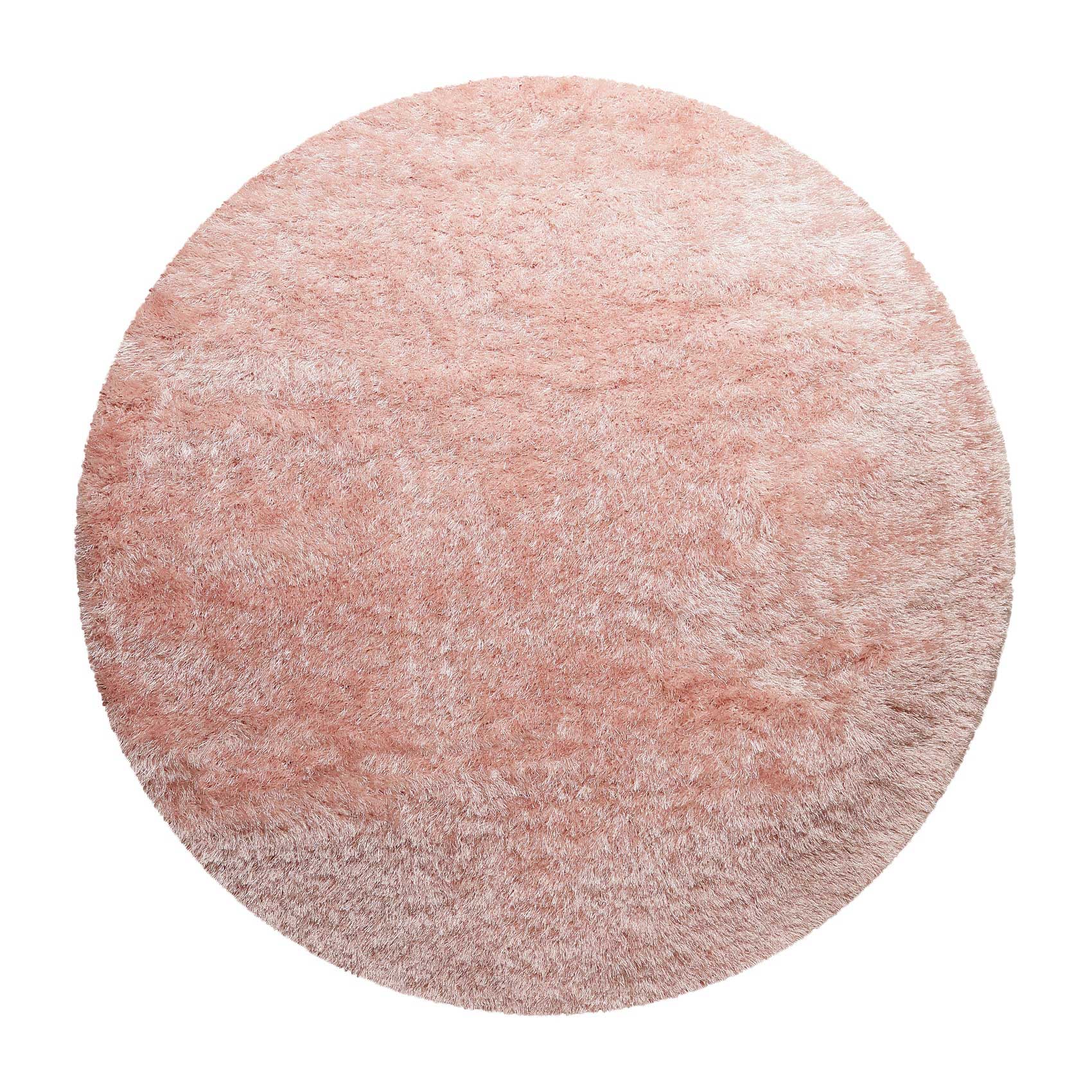 Teppich Rund Rosa weich & kuschelig Hochflor » Meran « Homie Living - Ansicht 1