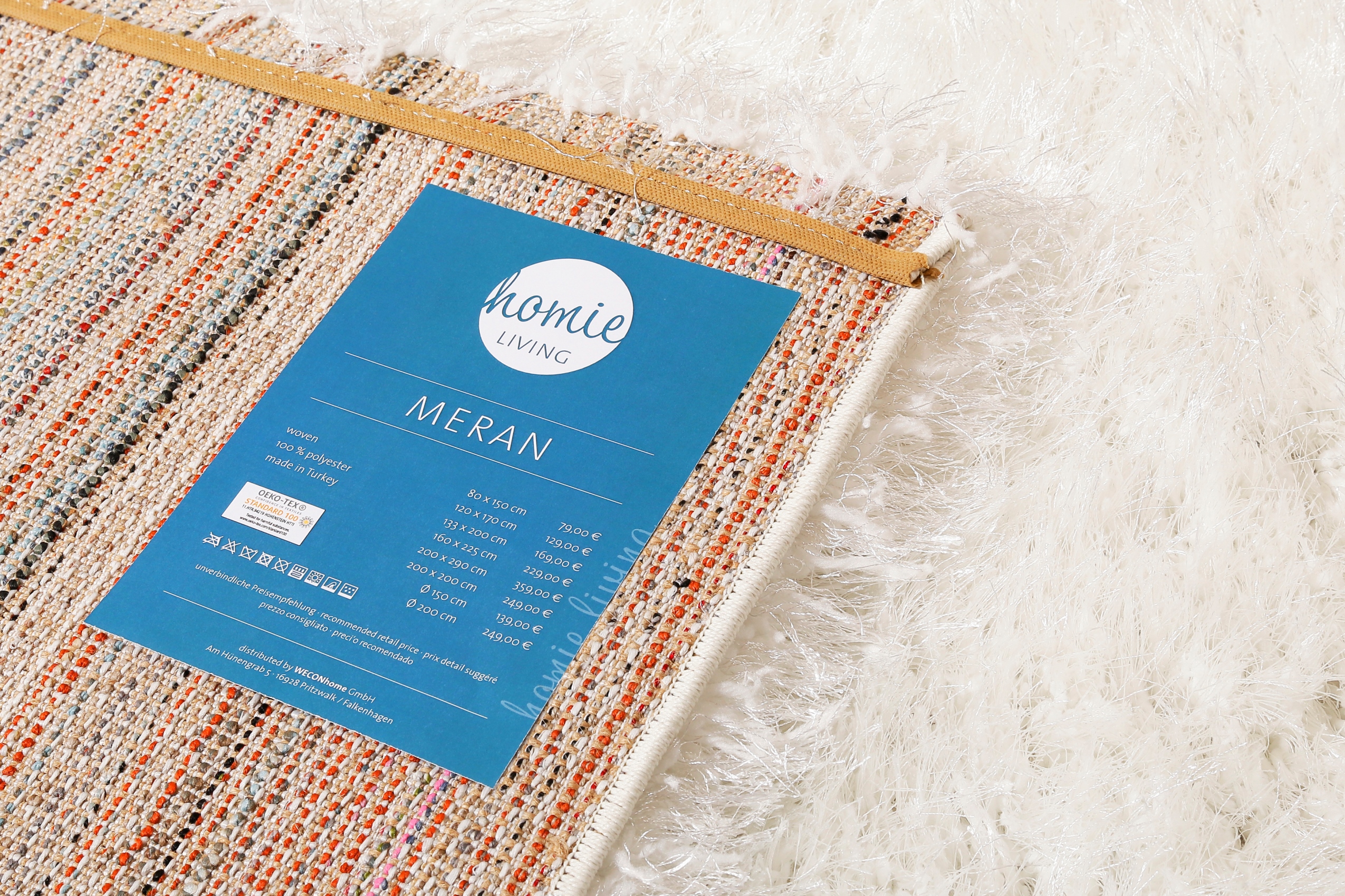Teppich Weiß Creme weich & kuschelig Hochflor » Meran « Homie Living - Ansicht 4