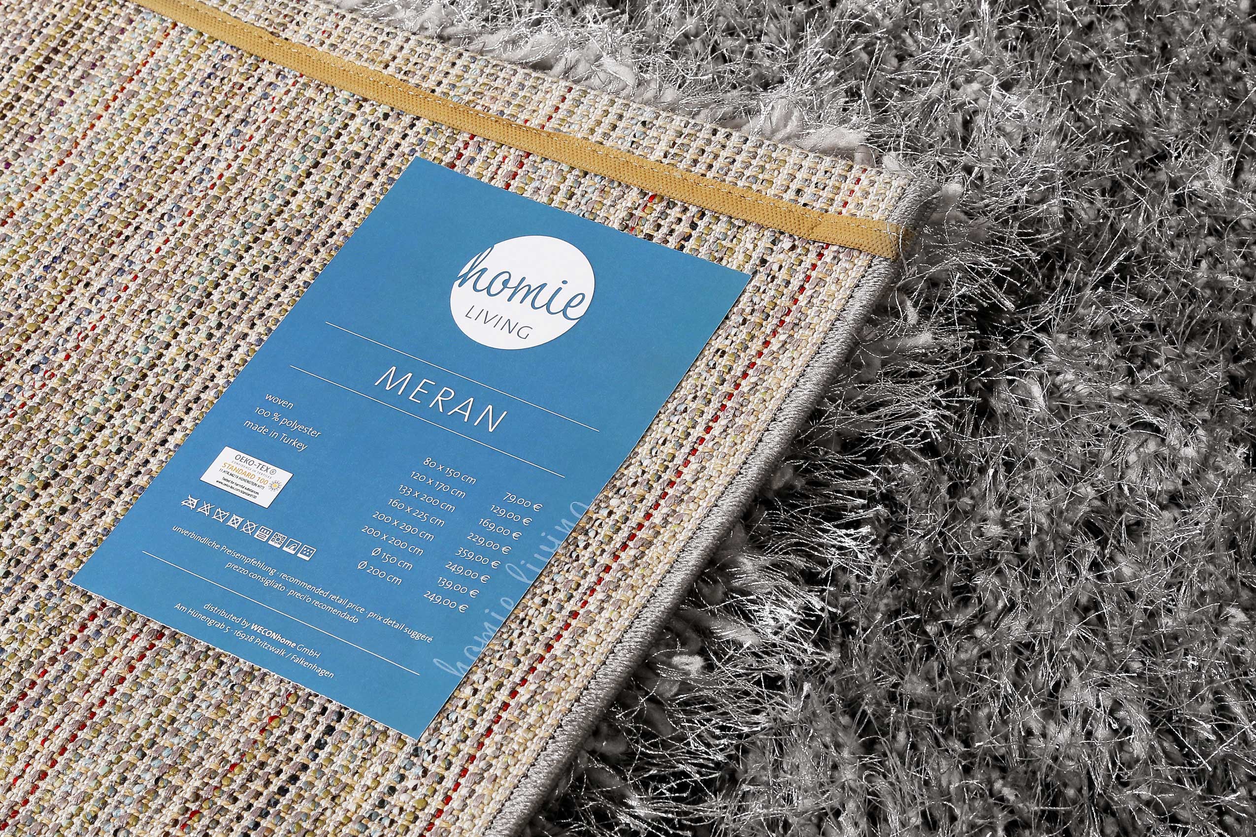 Teppich Grau weich & kuschelig Hochflor » Meran « Homie Living - Ansicht 4