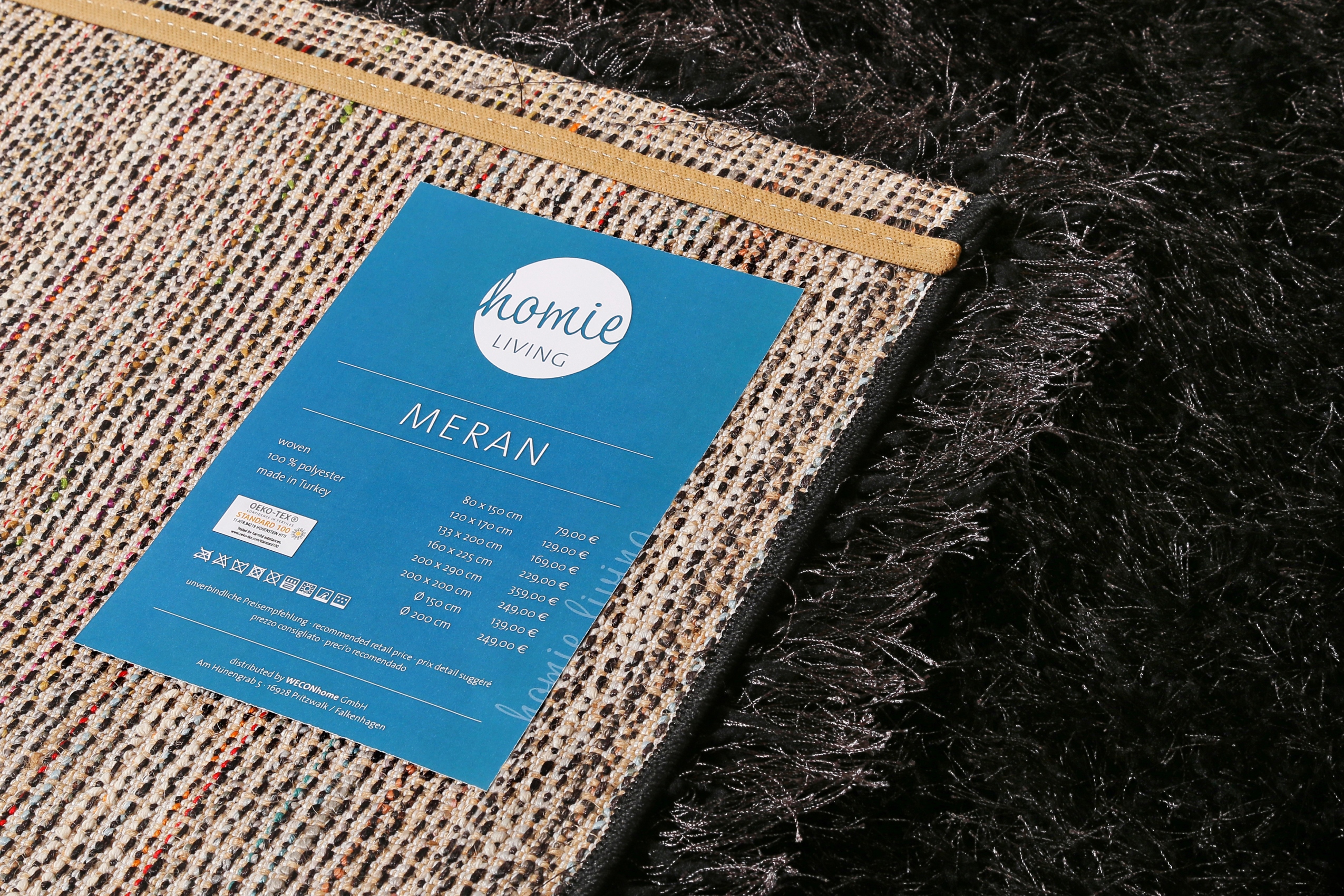 Teppich Anthrazit weich & kuschelig Hochflor » Meran « Homie Living - Ansicht 4