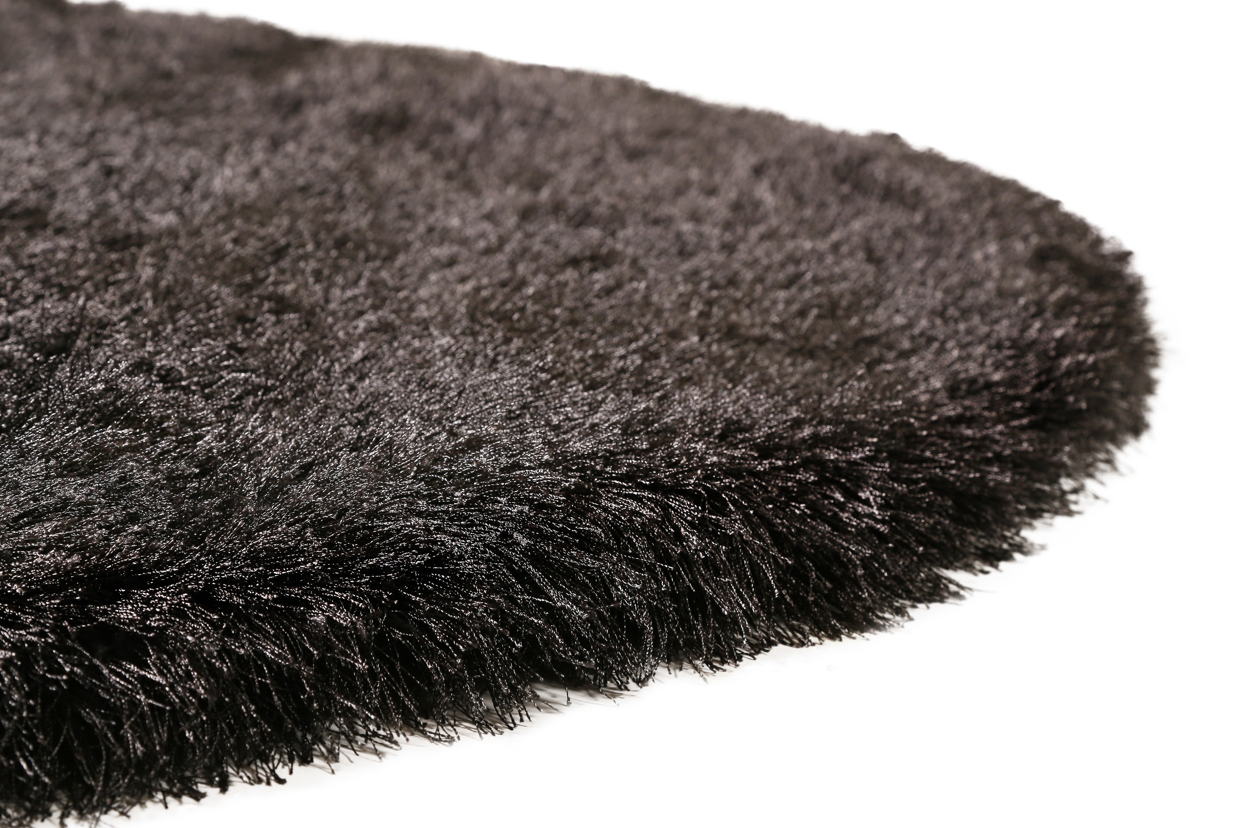 Teppich Rund Anthrazit weich & kuschelig Hochflor » Meran « Homie Living - Ansicht 3