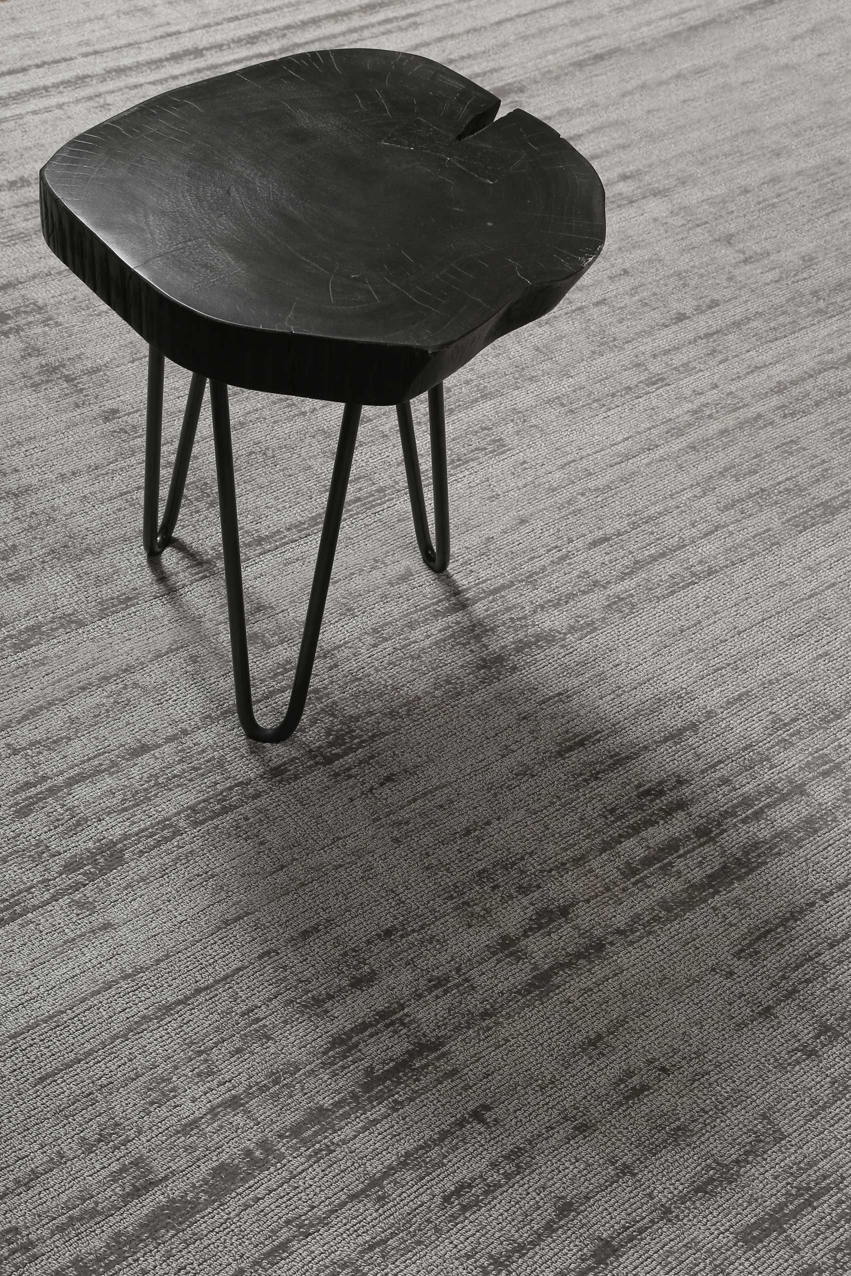 Teppich Hellgrau Kurzflor 