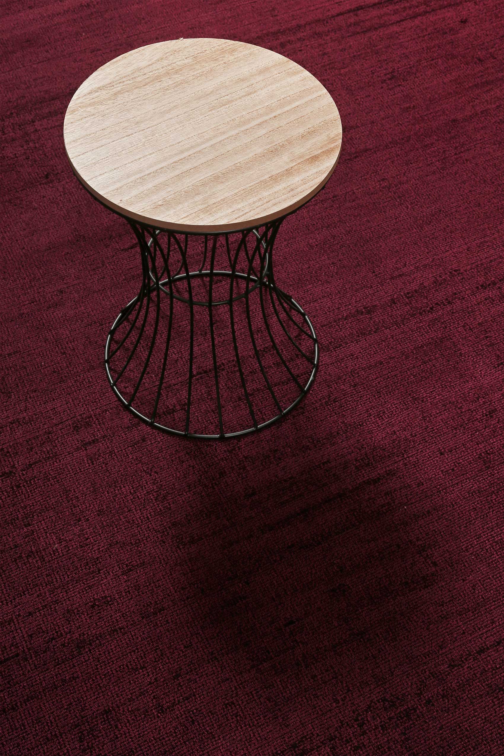 Teppich Rund Bordeaux Rot Kurzflor » Miramonti « Homie Living - Ansicht 4