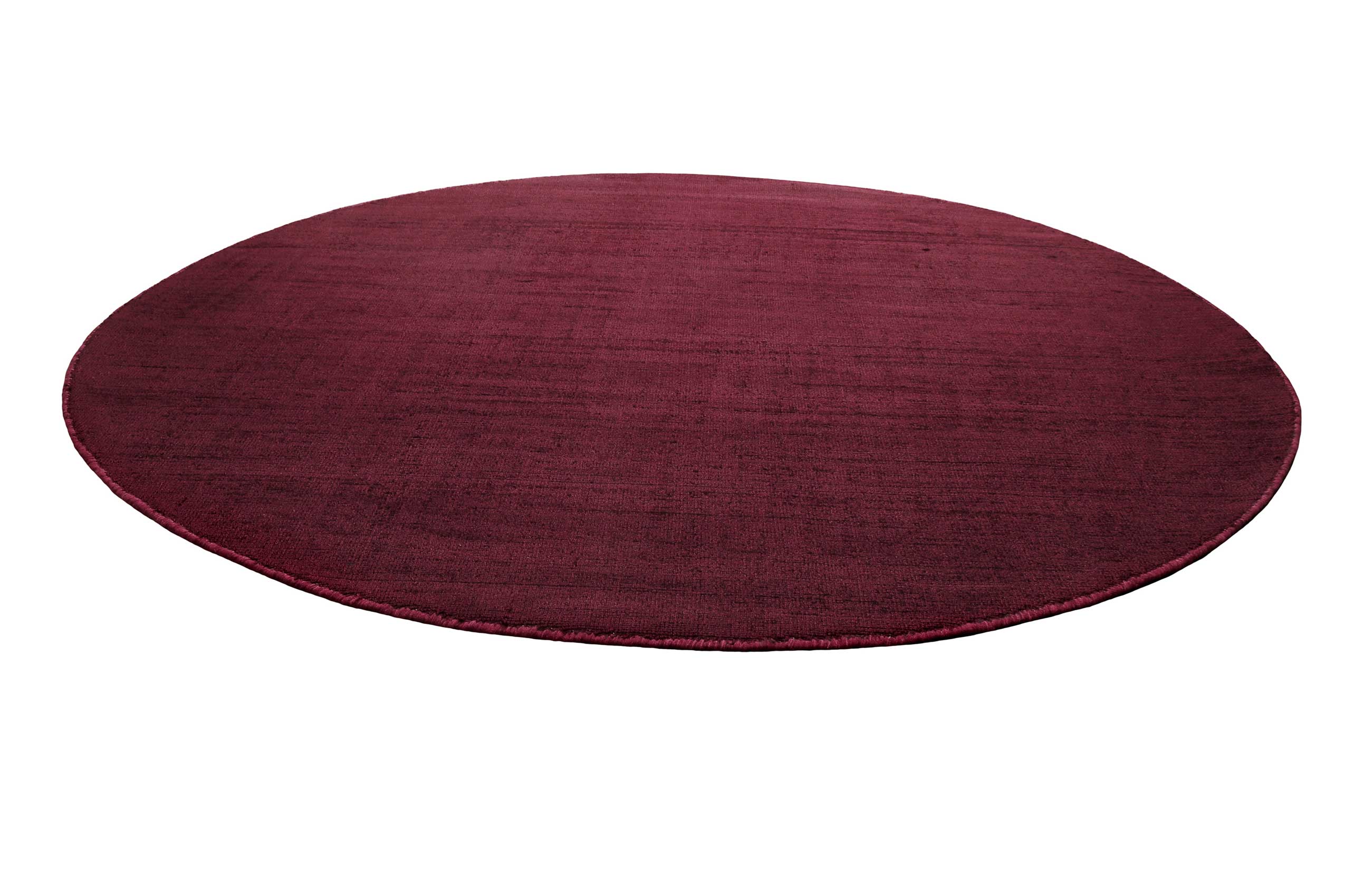 Teppich Rund Bordeaux Rot Kurzflor » Miramonti « Homie Living - Ansicht 1