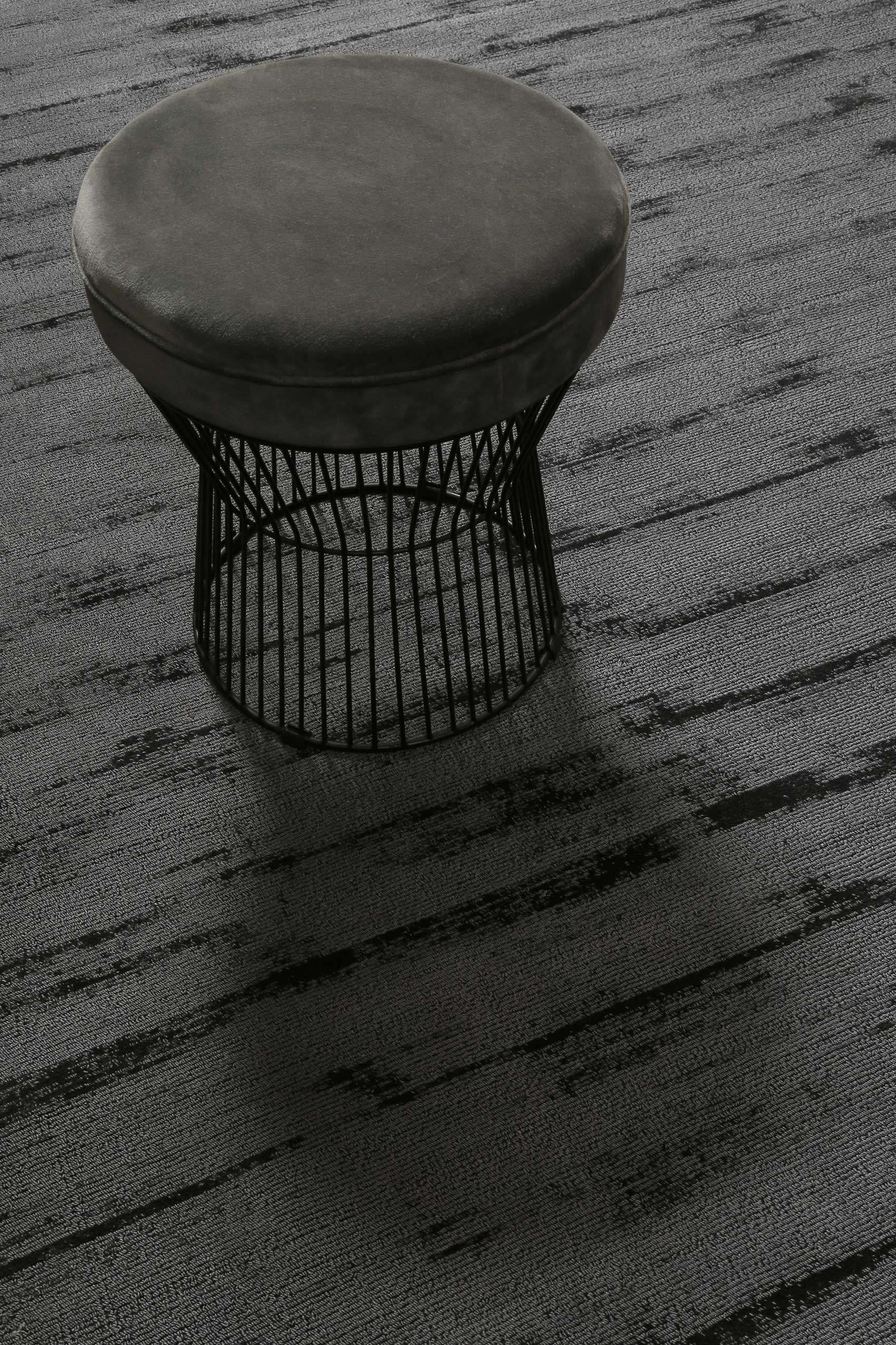 Teppich Rund Grau Kurzflor 