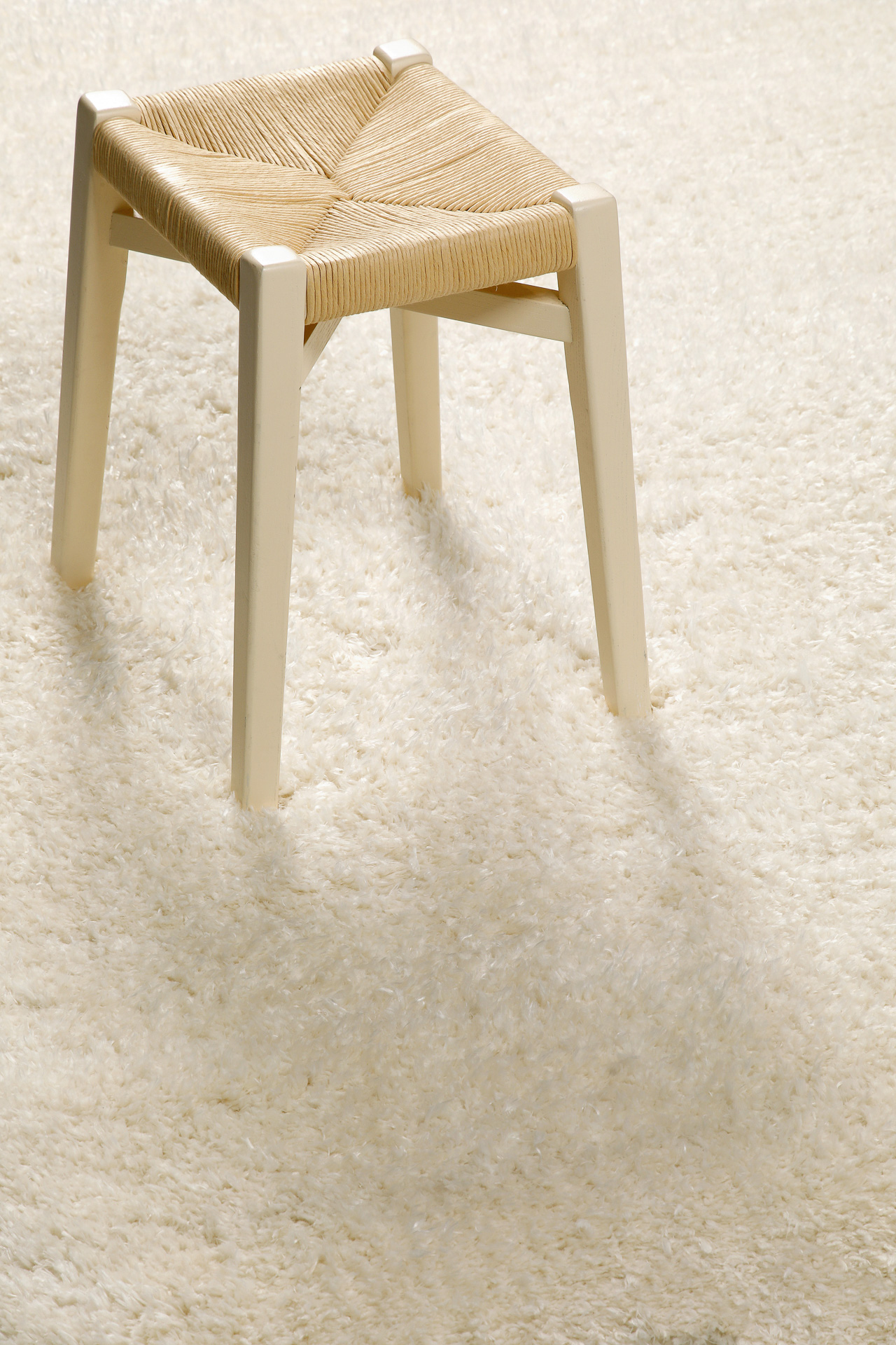 Teppich Creme Weiß Hochflor sehr kuschelig & flauschig 