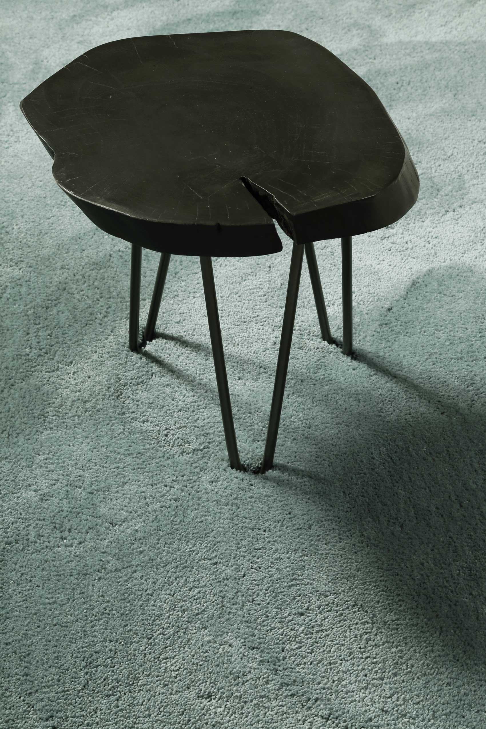 Teppich Türkis Grau Hochflor 