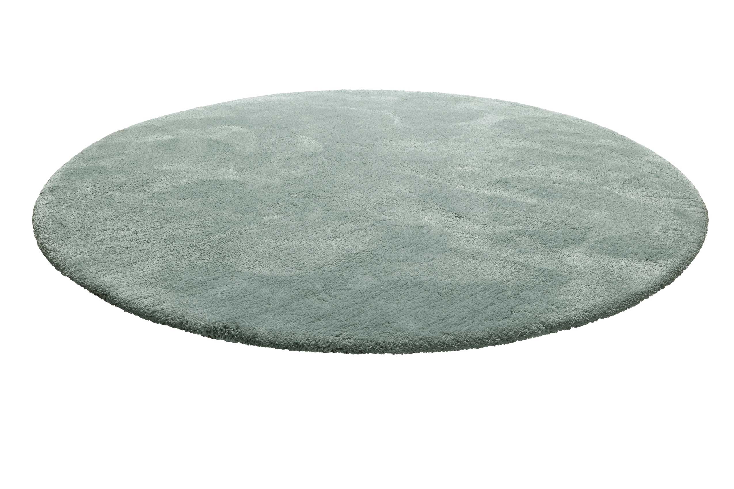 Teppich Rund Türkis Grau Hochflor » Pisa « Homie Living - Ansicht 2