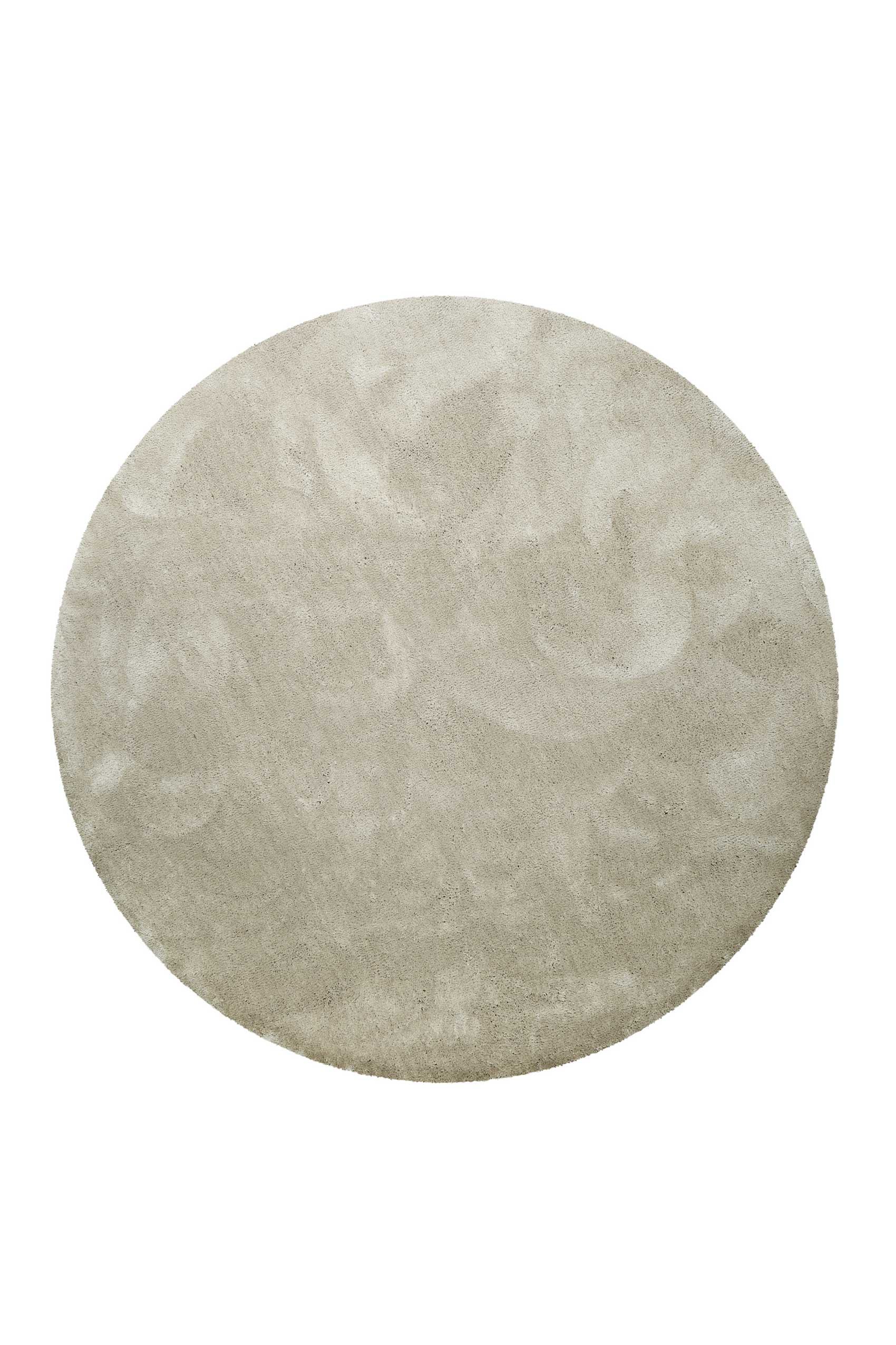 Teppich Rund Hellgrau Creme Hochflor » Pisa « Homie Living - Ansicht 1