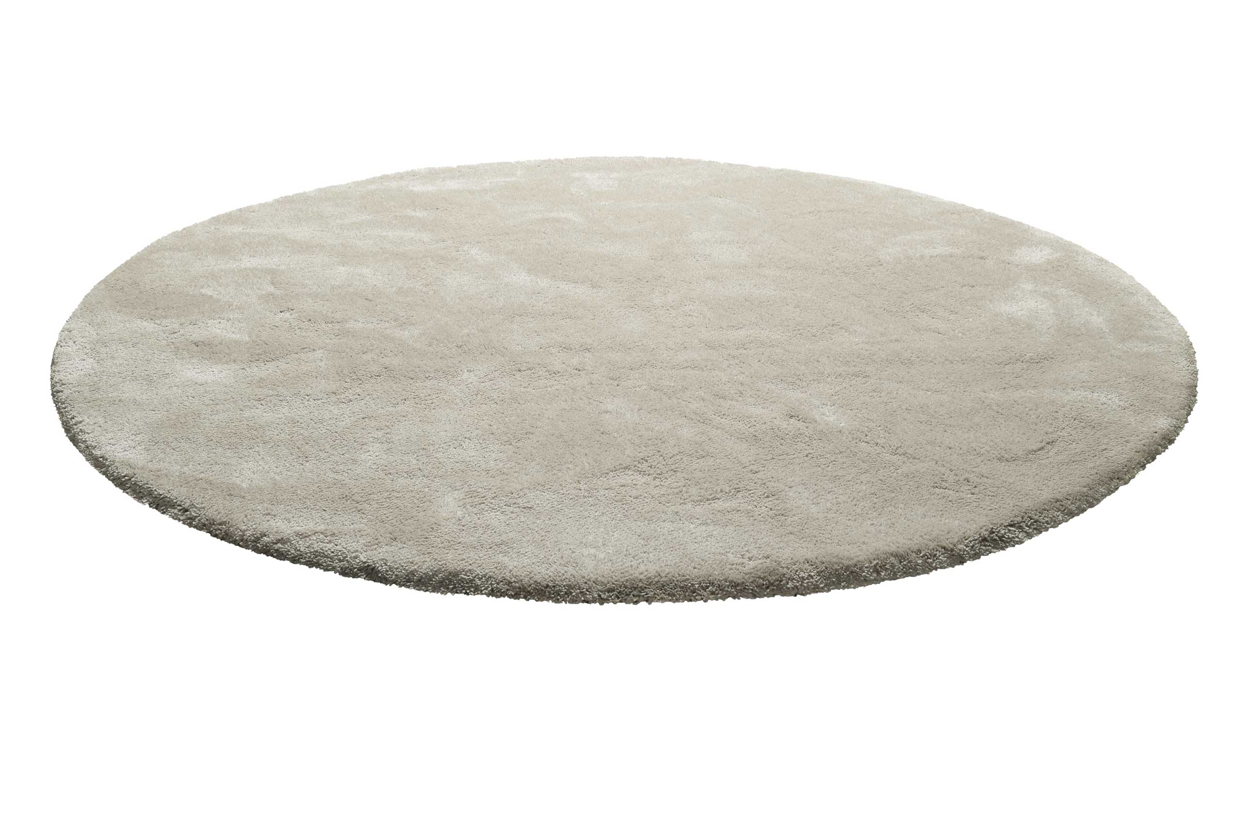 Teppich Rund Hellgrau Creme Hochflor » Pisa « Homie Living - Ansicht 2
