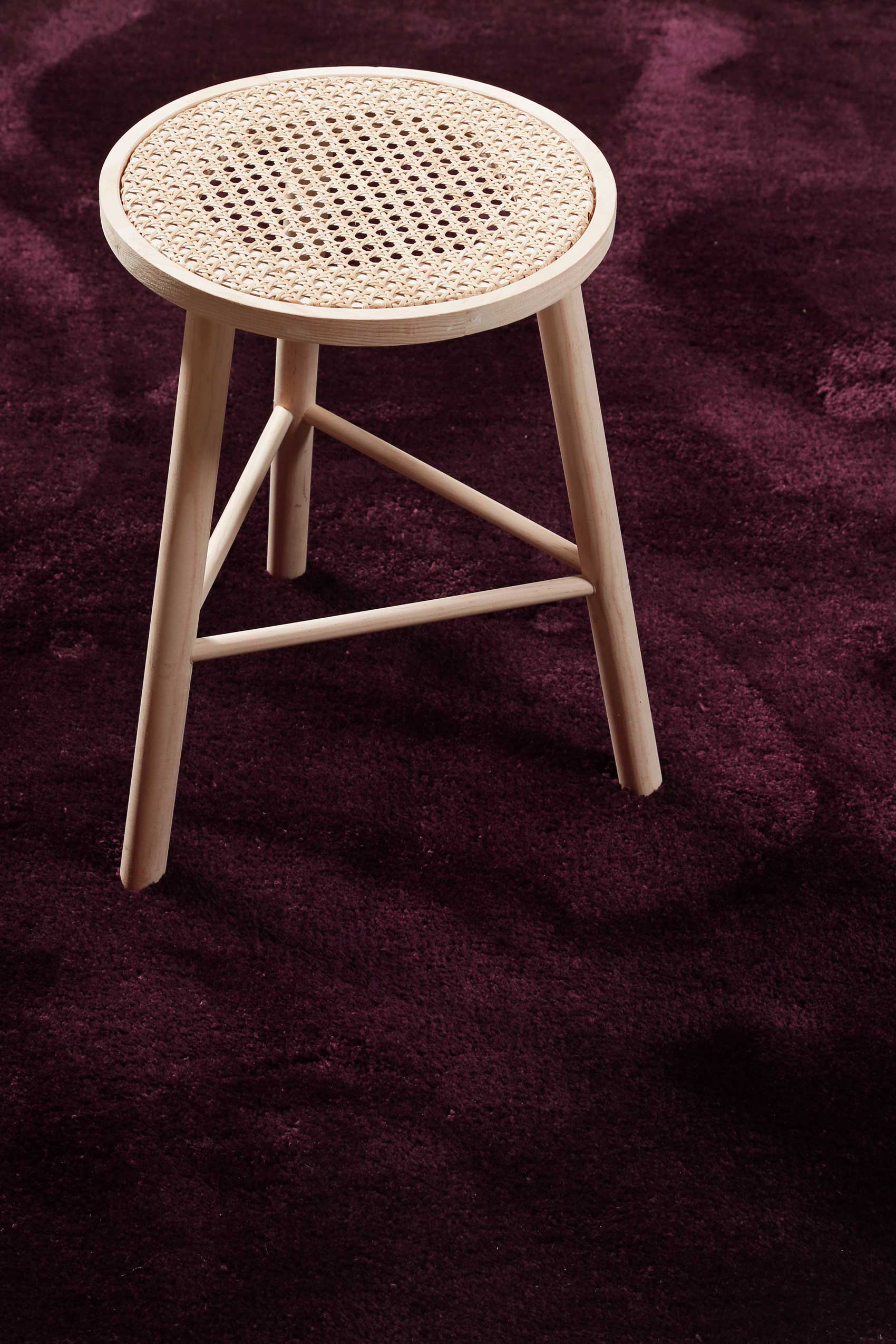 Teppich Bordeaux Rot Hochflor 