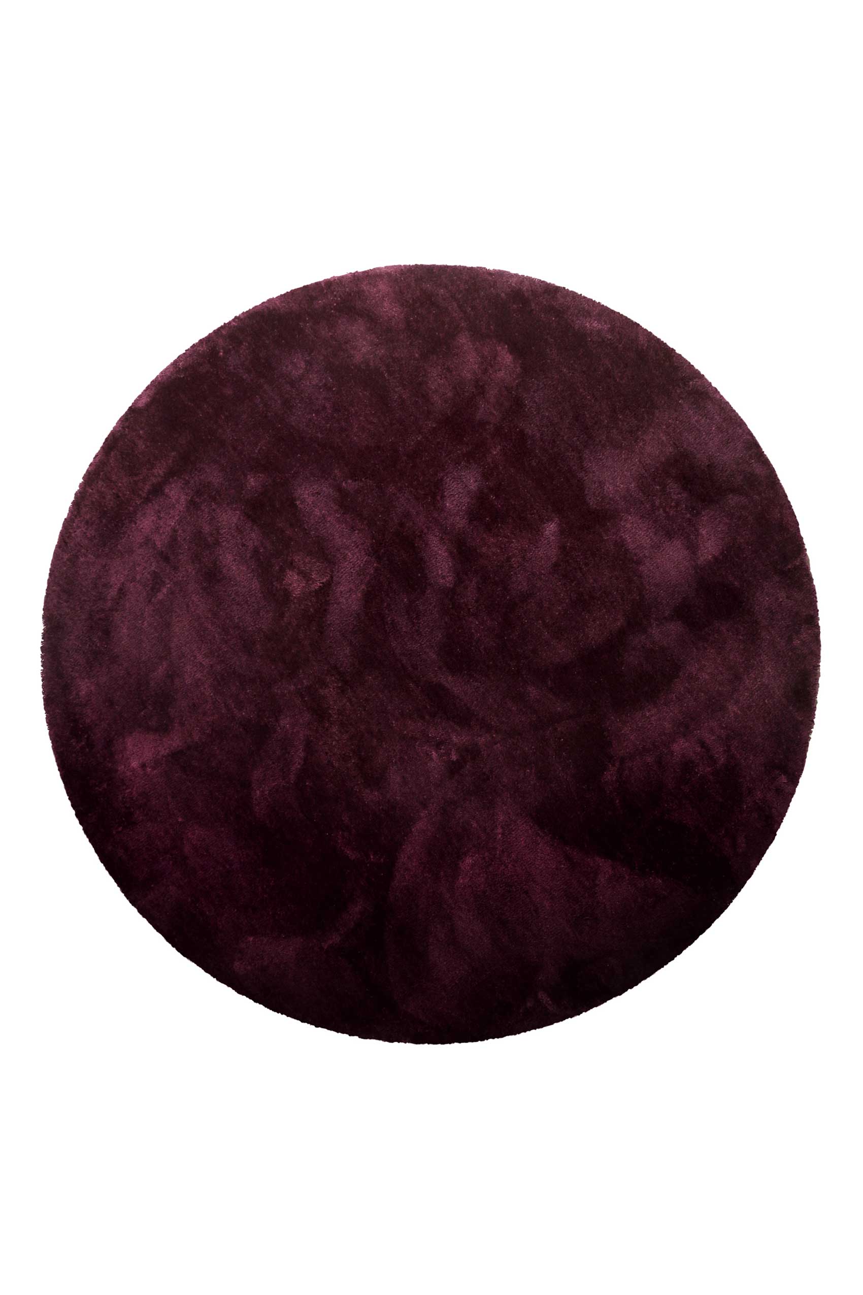 Teppich Rund Bordeaux Rot Hochflor » Pisa « Homie Living - Ansicht 1
