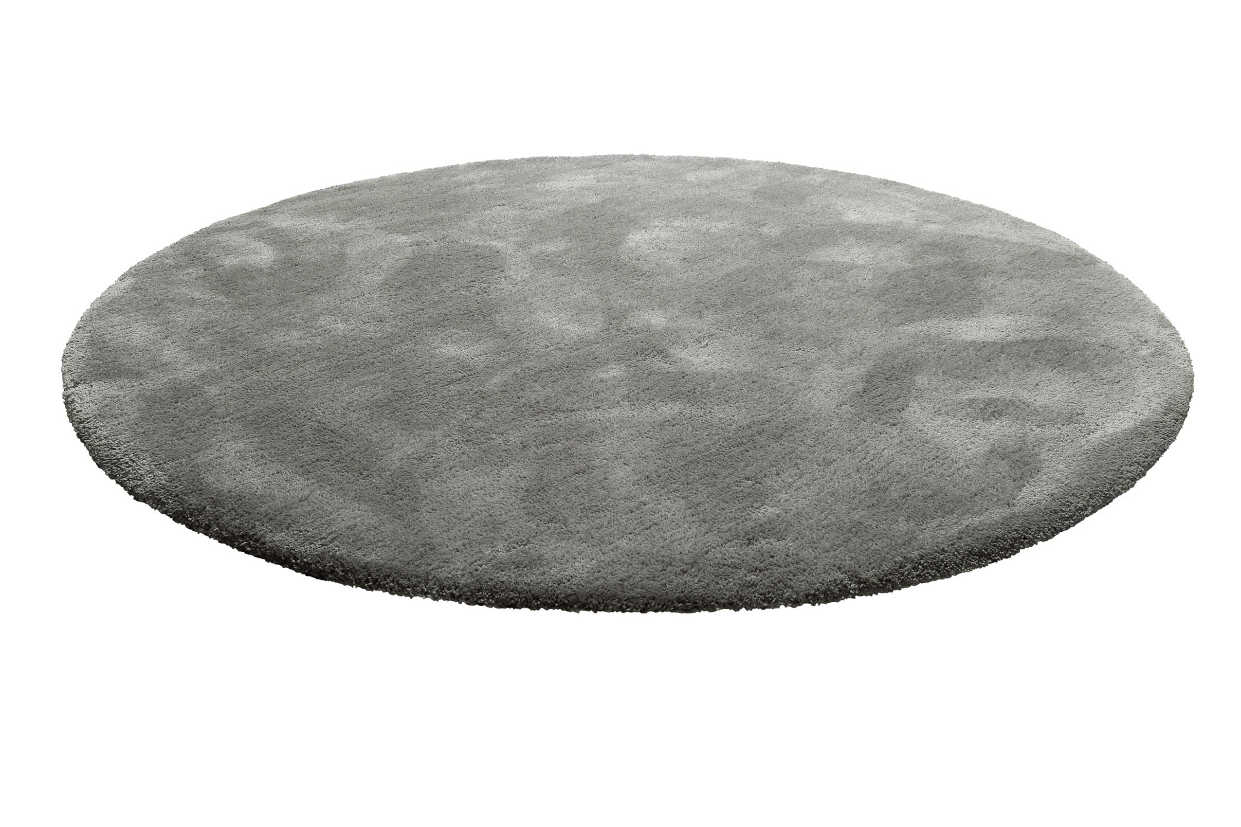 Teppich Rund Grau Hochflor 