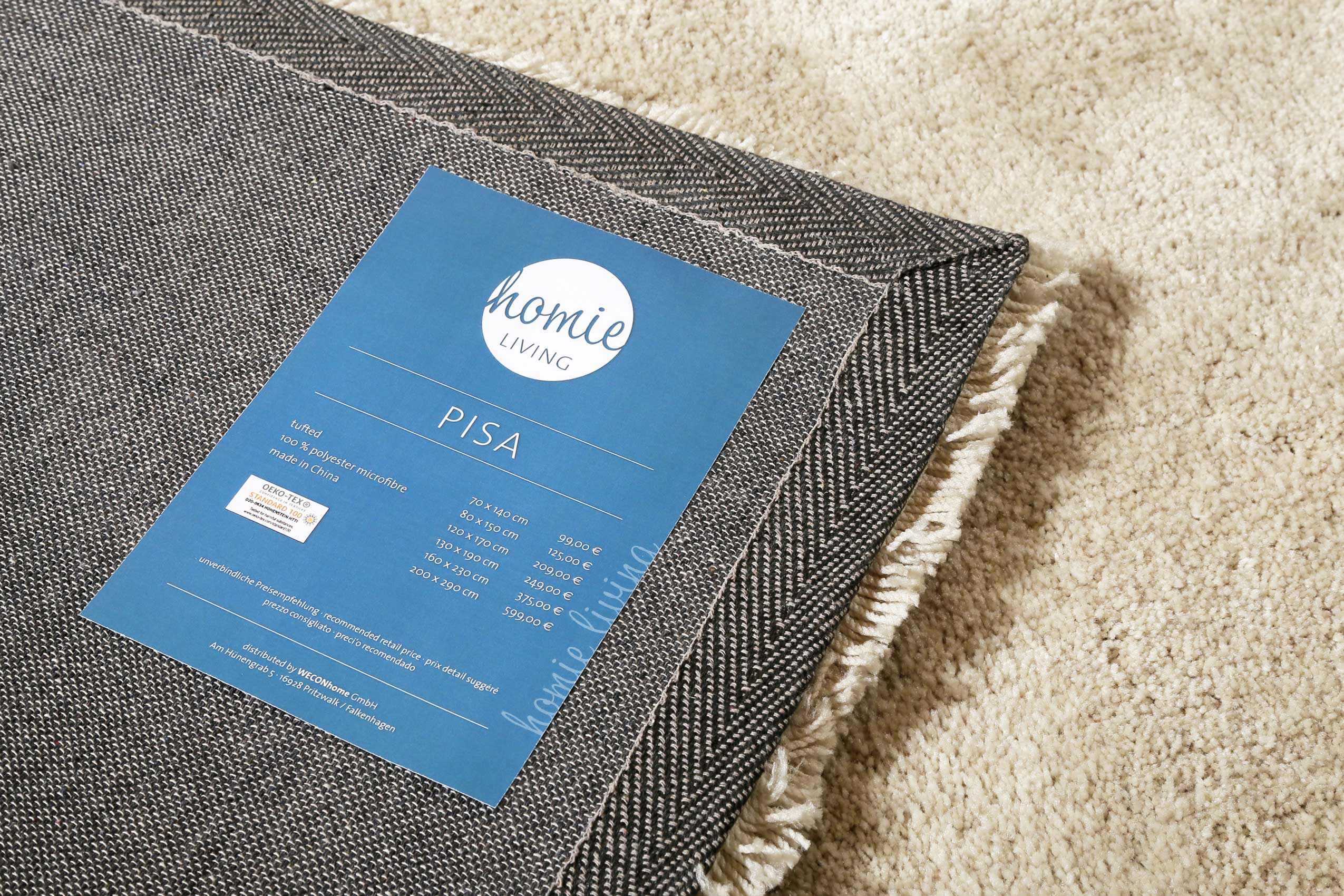 Teppich Beige Hochflor » Pisa « Homie Living - Ansicht 5