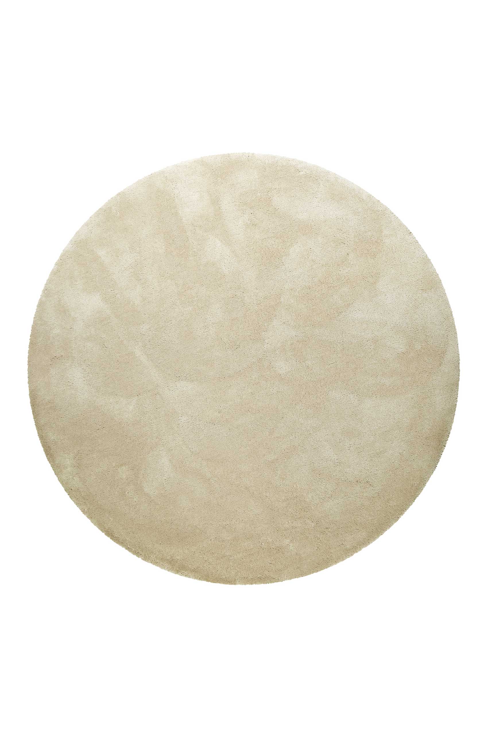 Teppich Rund Beige Hochflor 