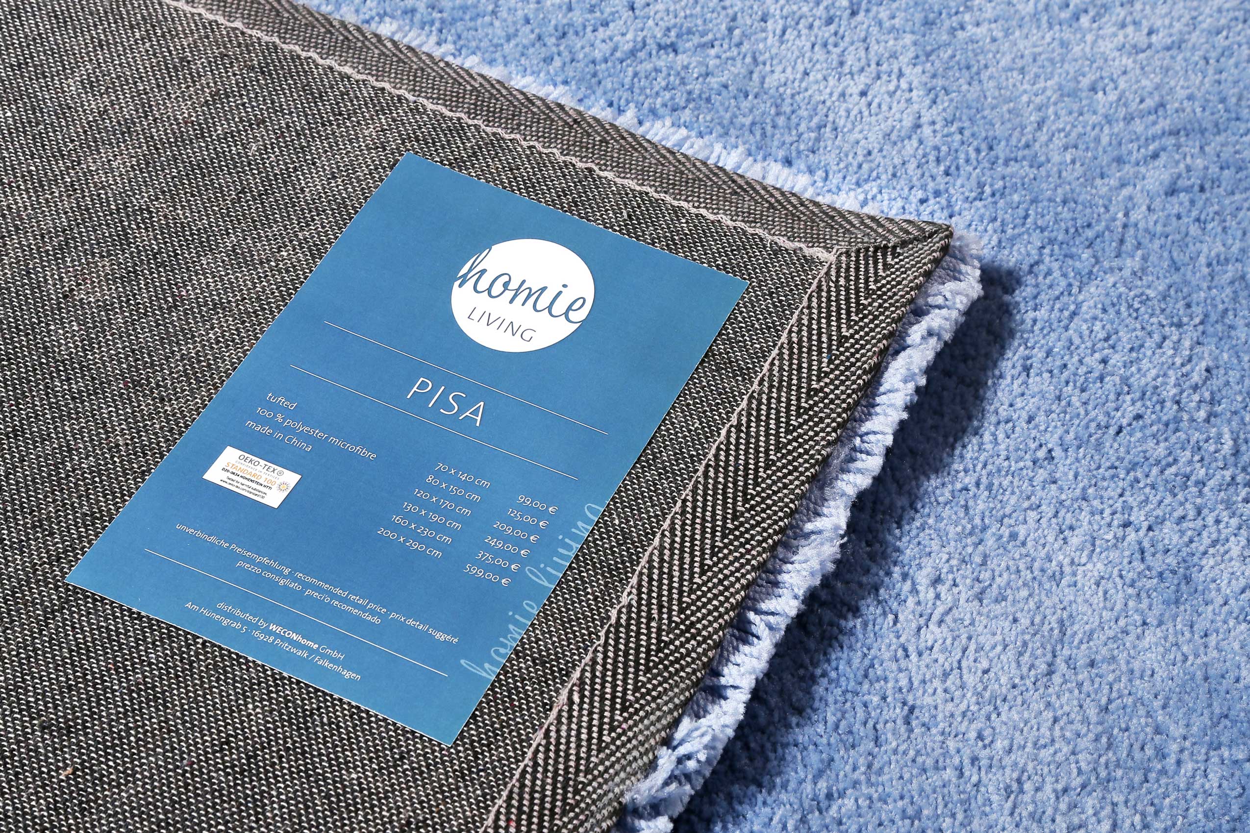 Teppich Blau » Pisa « Homie Living - Ansicht 4