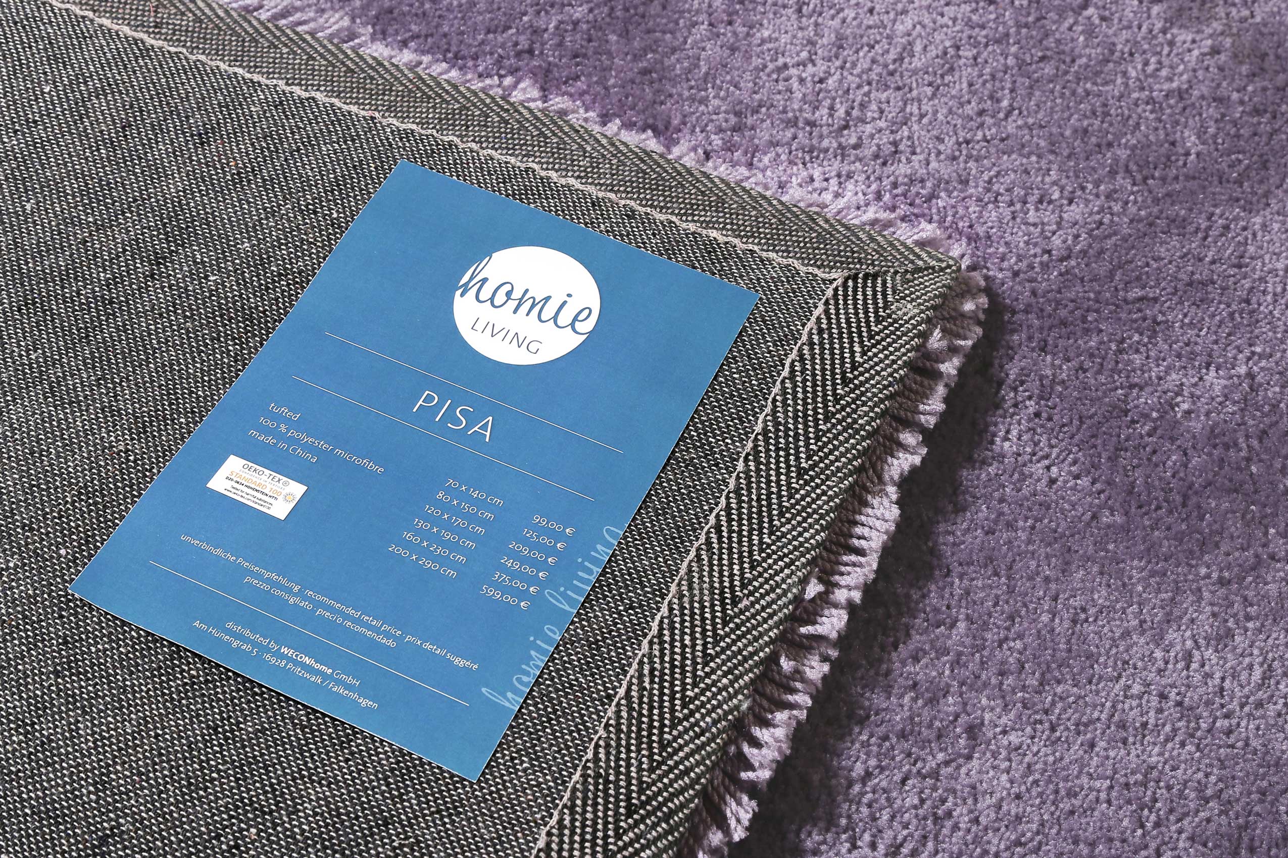 Teppich Lila Hochflor » Pisa « Homie Living - Ansicht 5