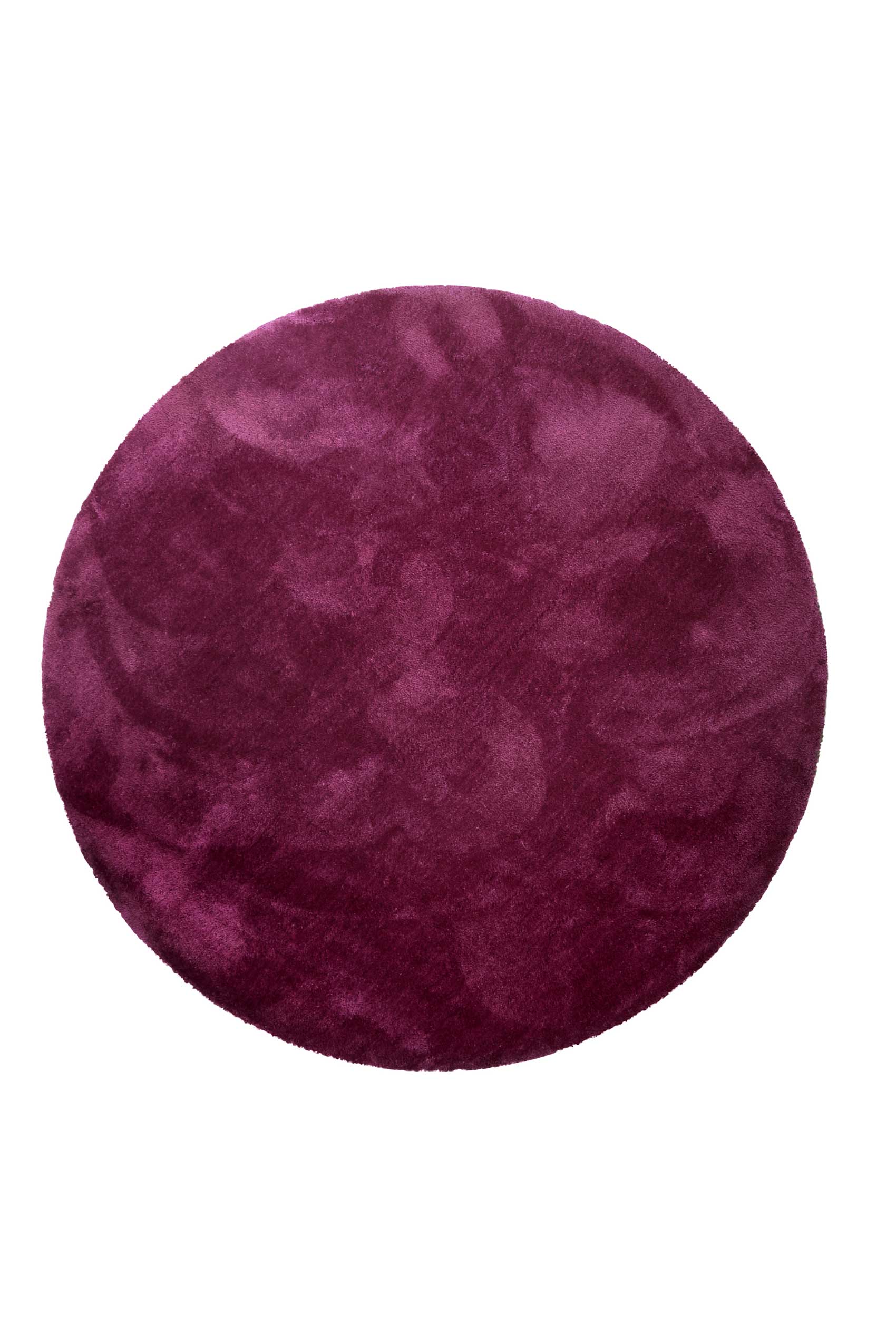 Teppich Rund Pink Violett Hochflor 