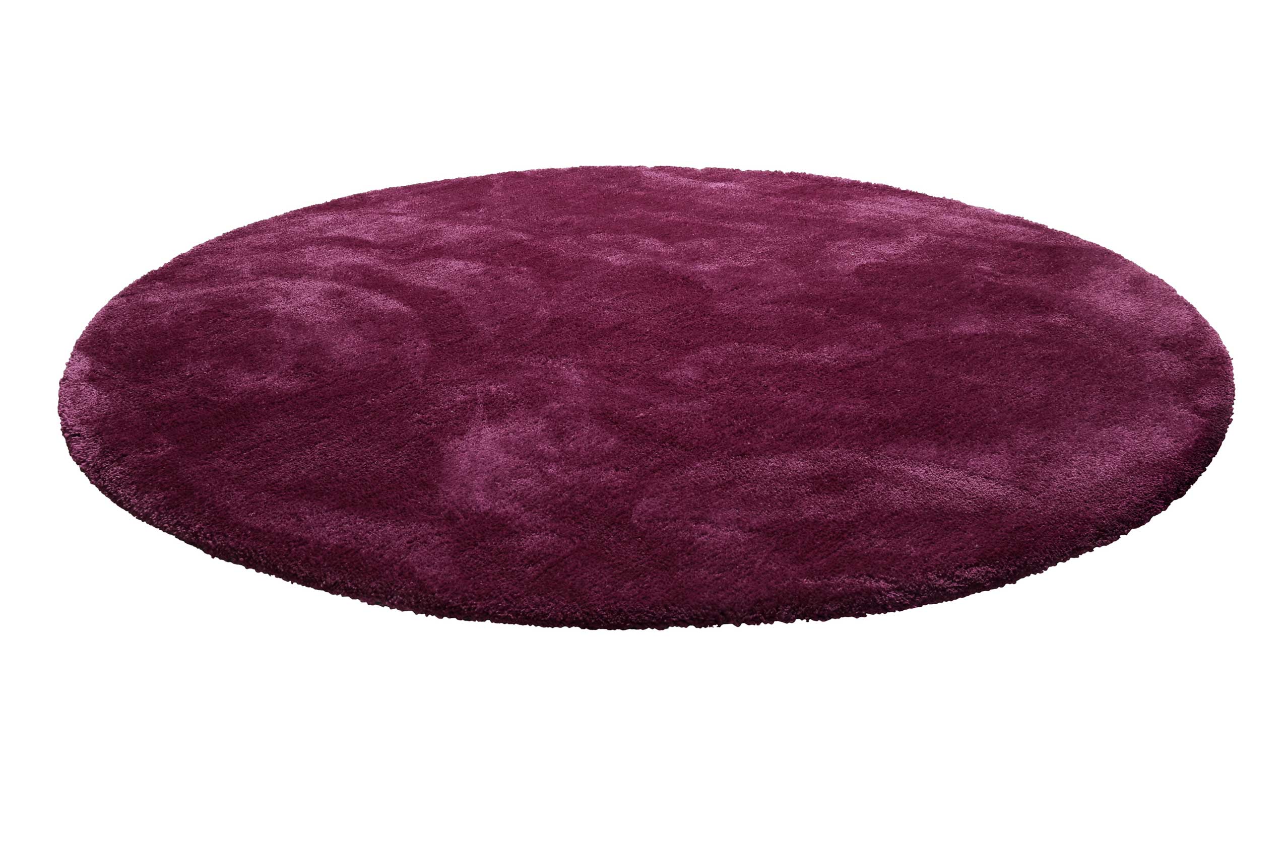 Teppich Rund Pink Violett Hochflor 