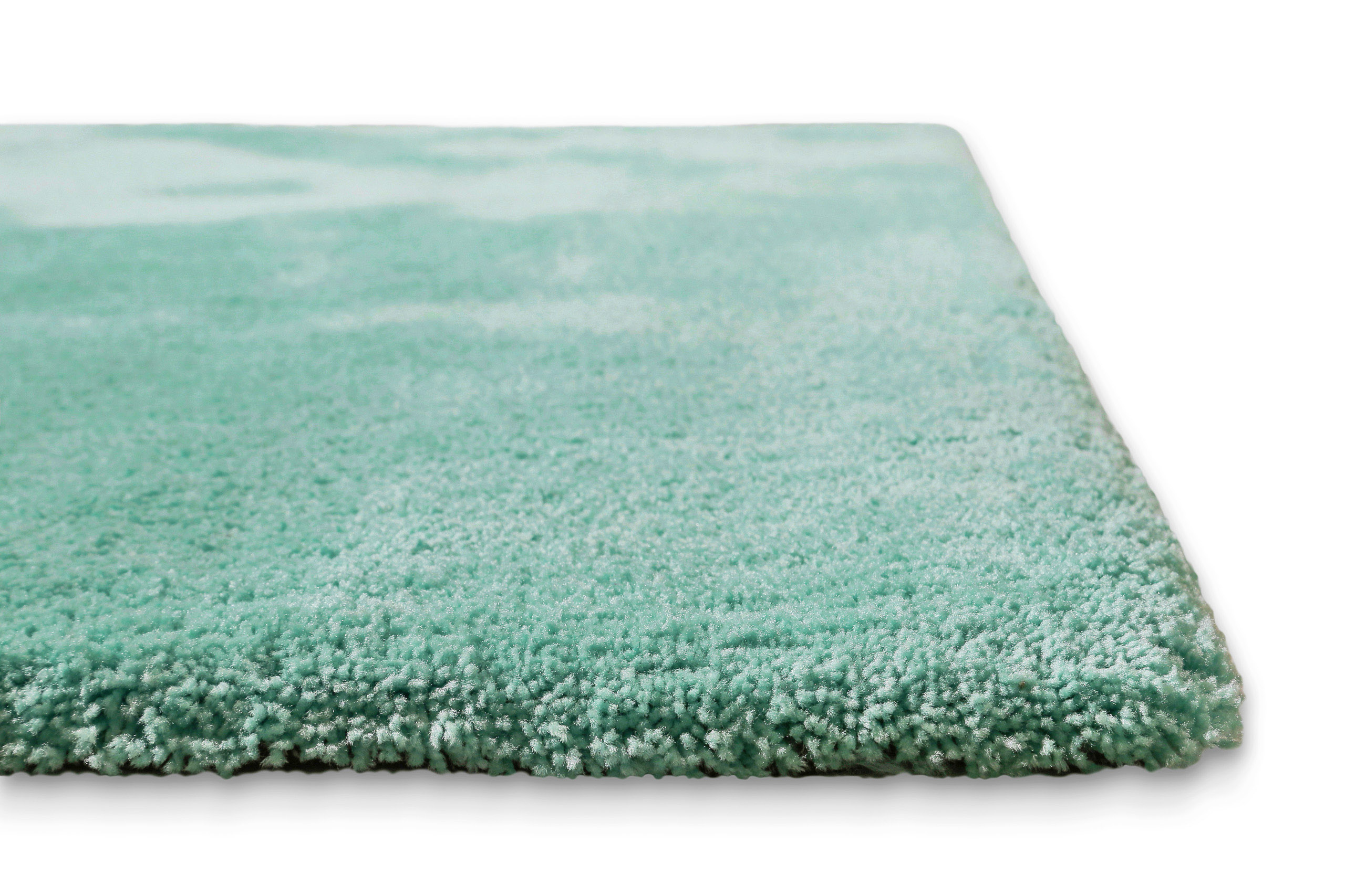 Teppich Türkis Hochflor 