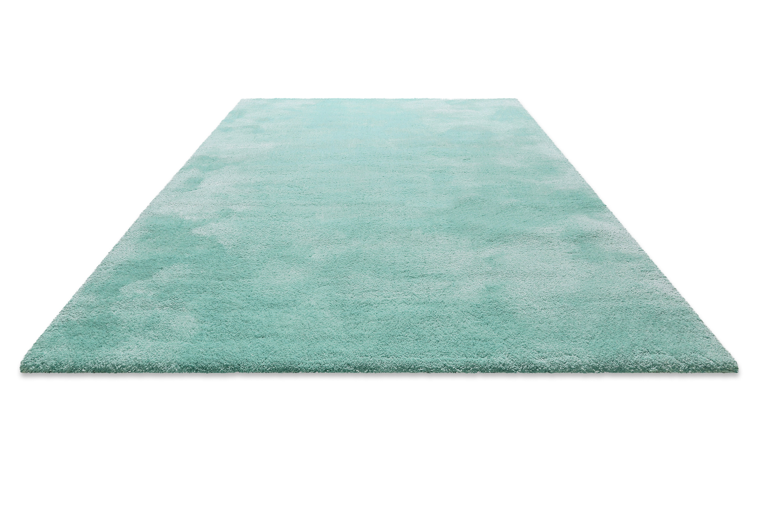 Teppich Türkis Hochflor 