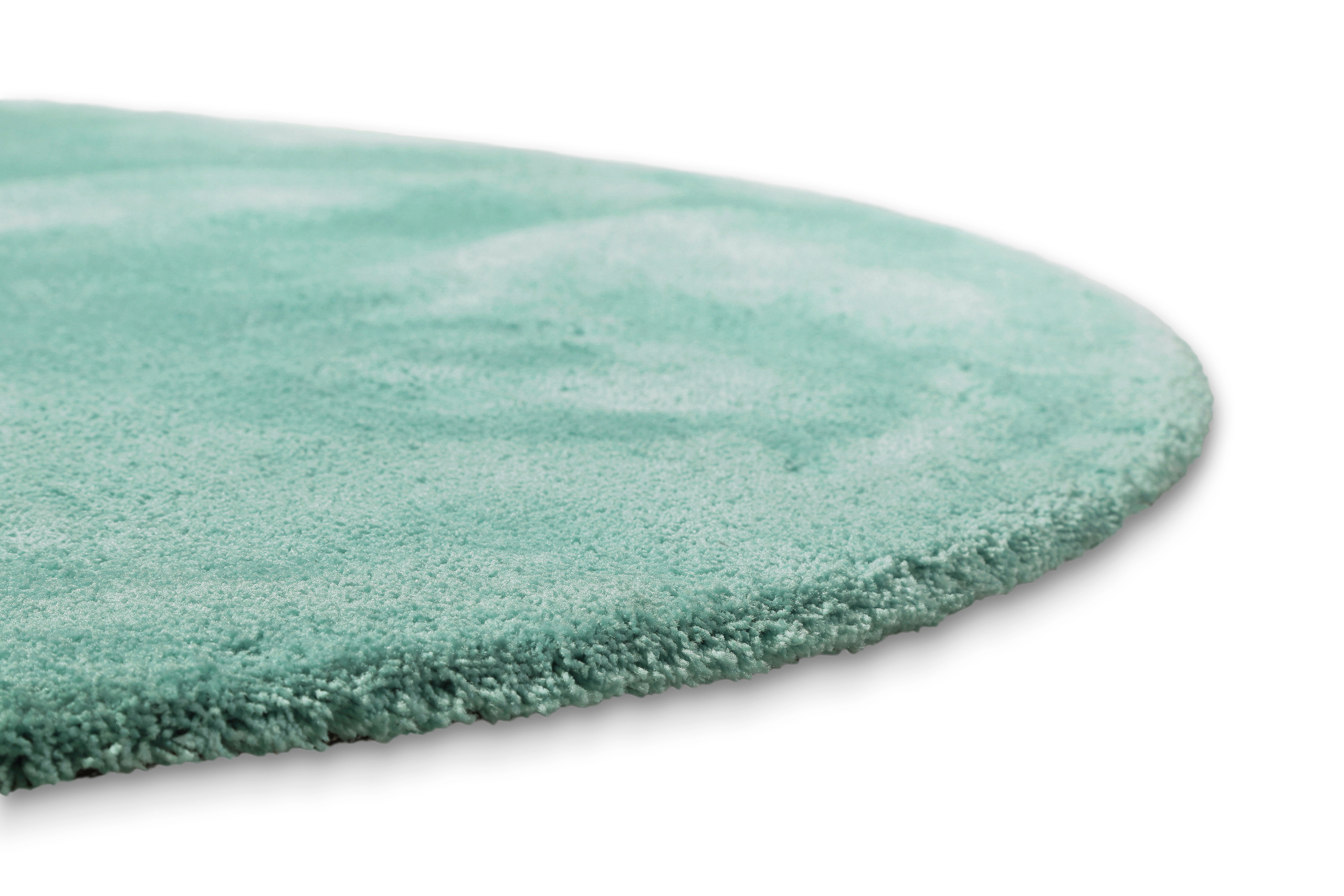 Teppich Rund Türkis Hochflor 