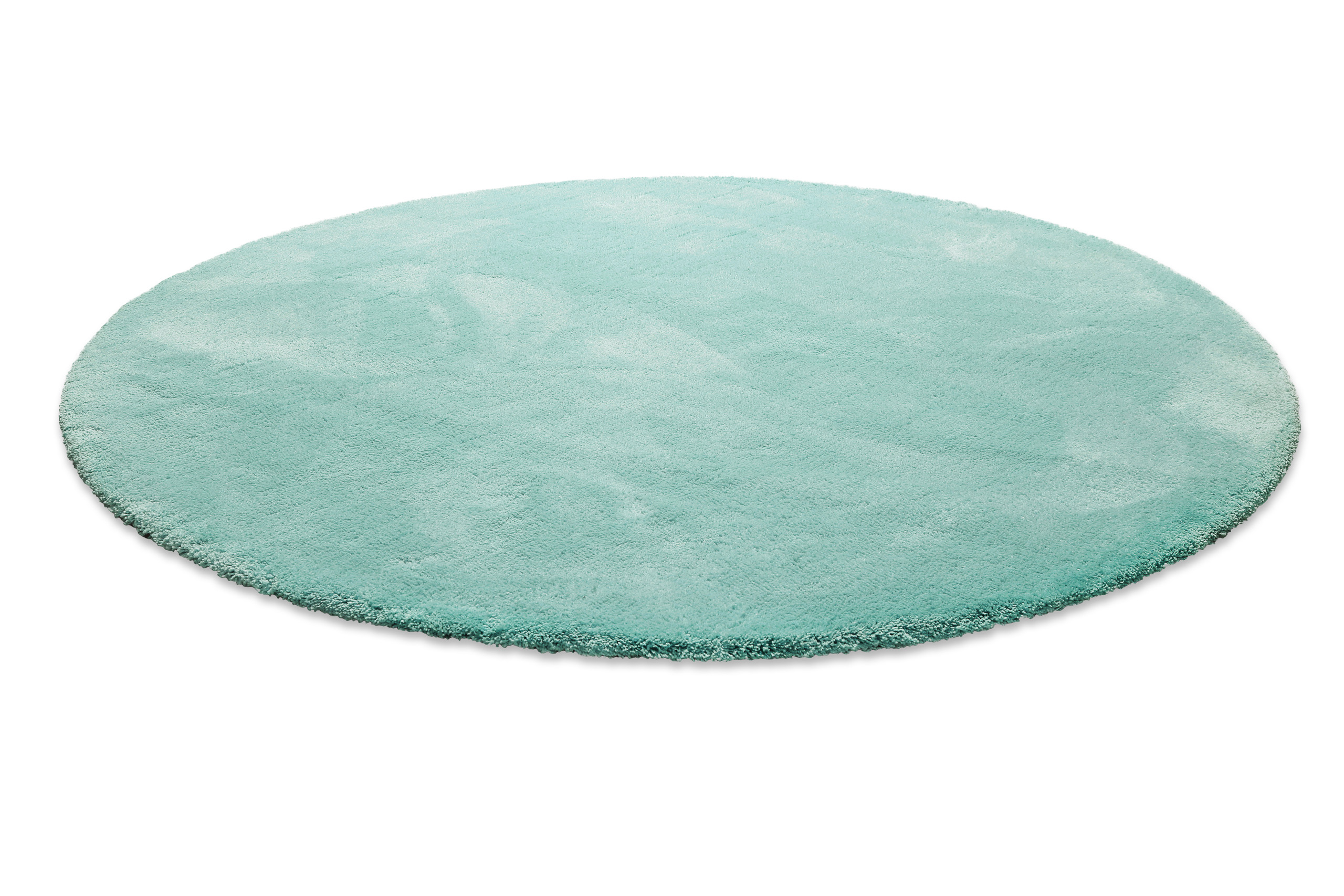 Teppich Rund Türkis Hochflor 