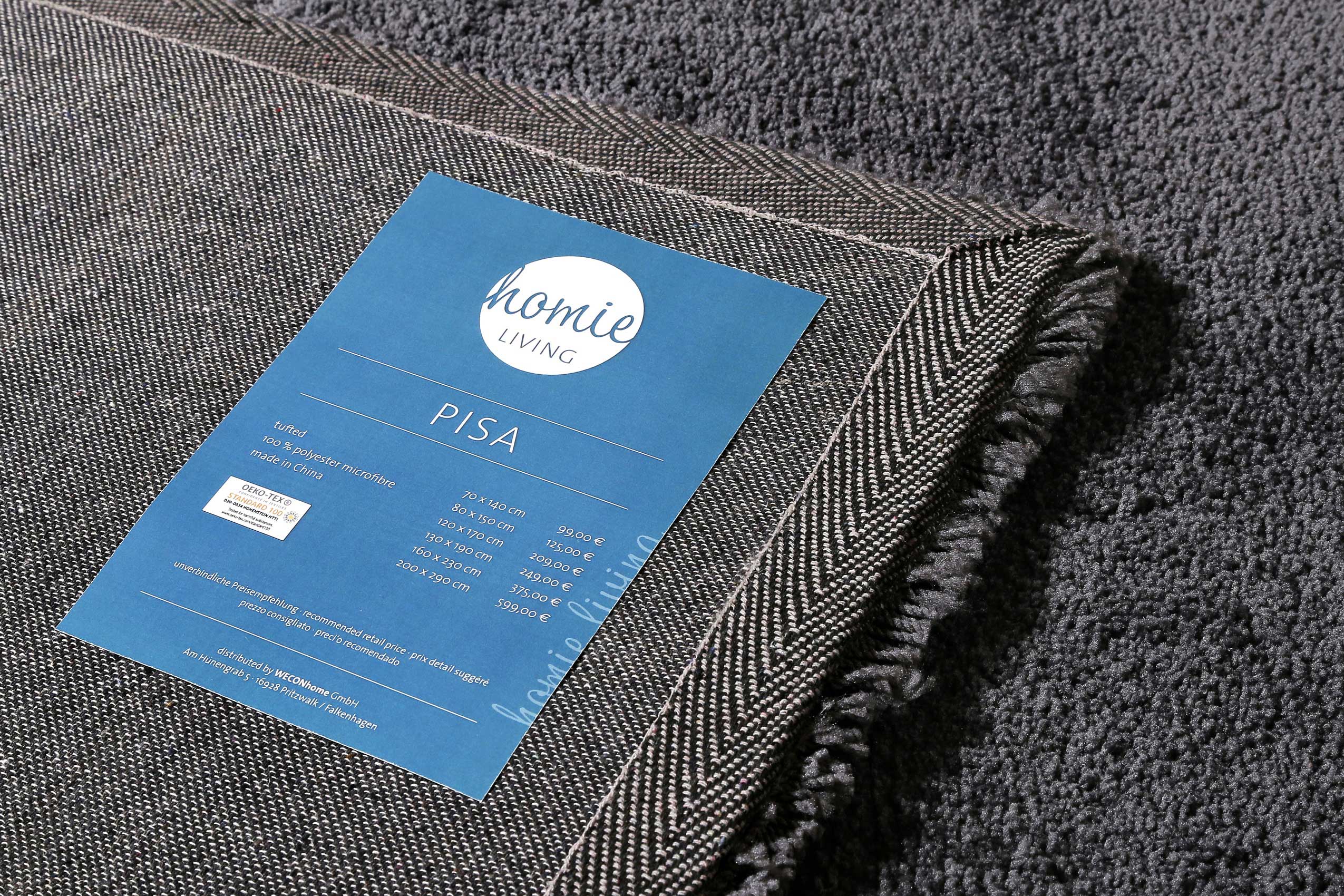 Teppich Anthrazit Hochflor 
